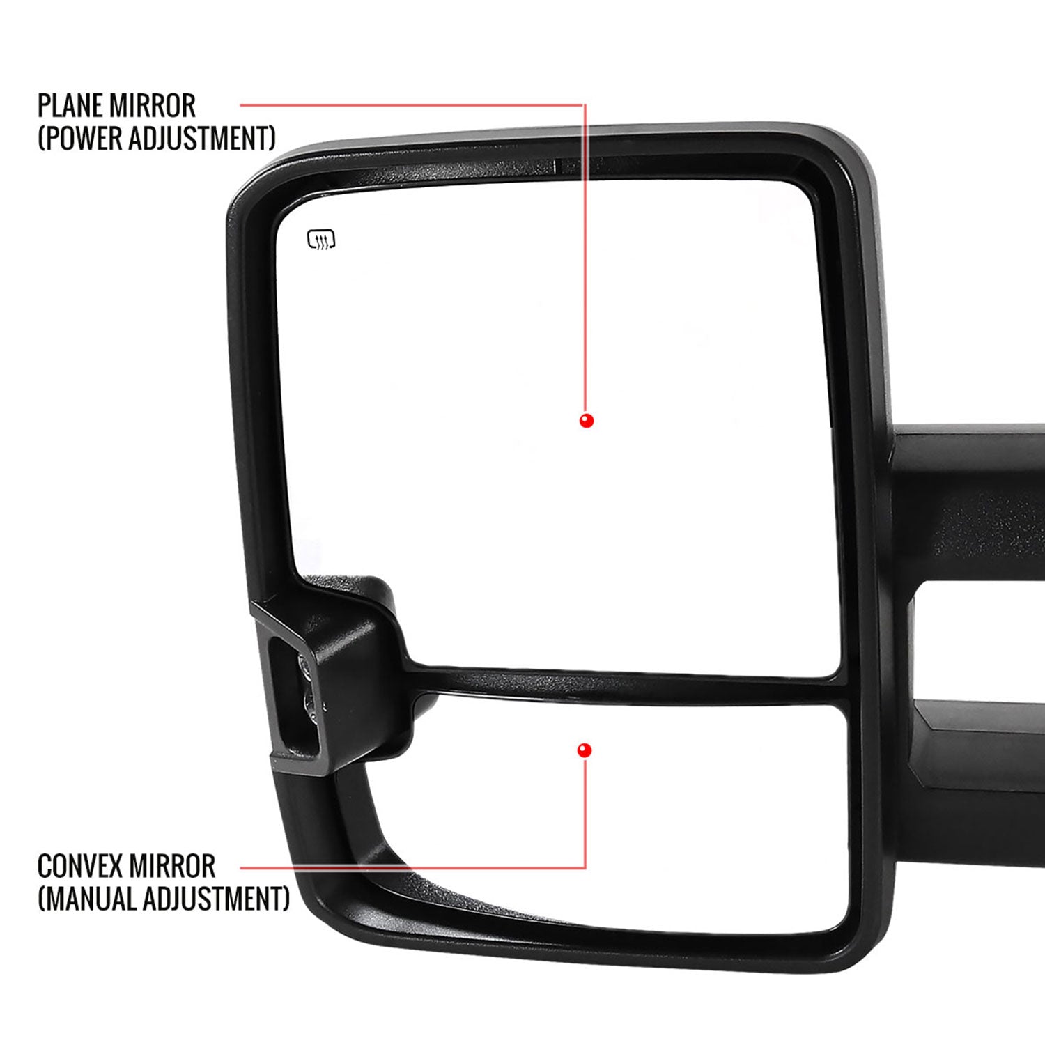 1999-2002 Chevy Silverado/Tahoe/Sierra/Yukon/XL Heated Towing Mirrors Amber