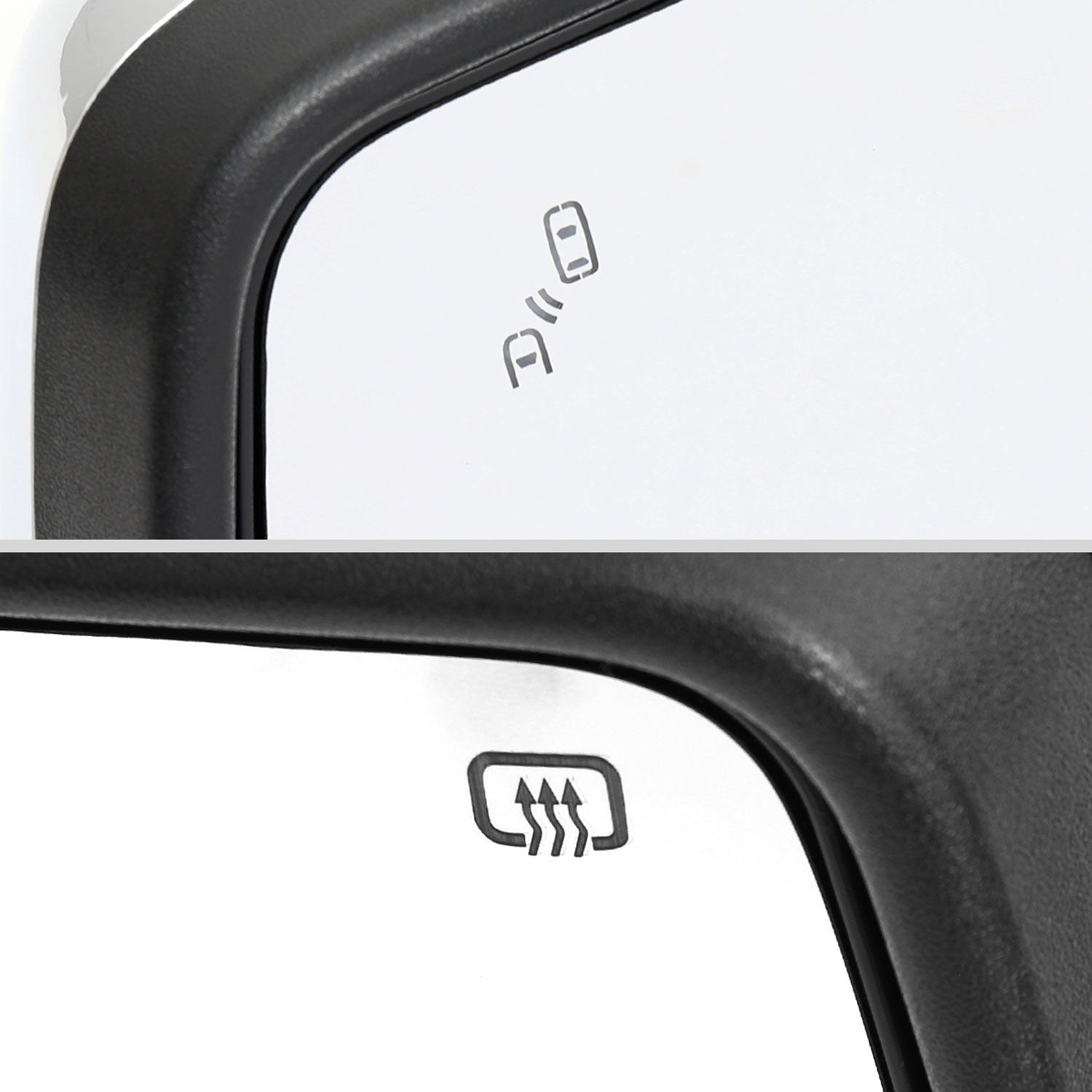 2019-2024 GMC Sierra 1500 Chrome Manual Fold & Heated Side Mirror Driver Side