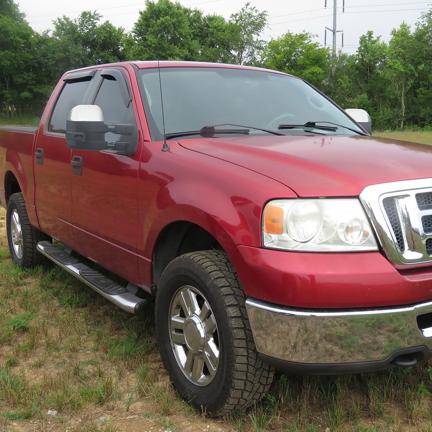 2007-2014 Ford F-150 Chrome Heated Towing Mirrors Smoke Turn & Puddle Lights