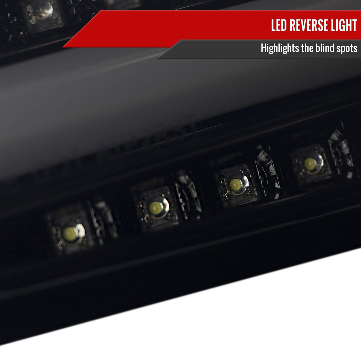 2015-2021 Subaru WRX Sequential White Bar LED Tail Lights Glossy Black/Smoke