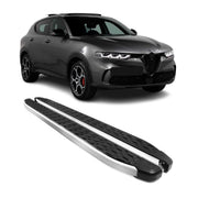 2023-2026 Alfa Romeo Tonale Running Boards Side Steps Silver & Black