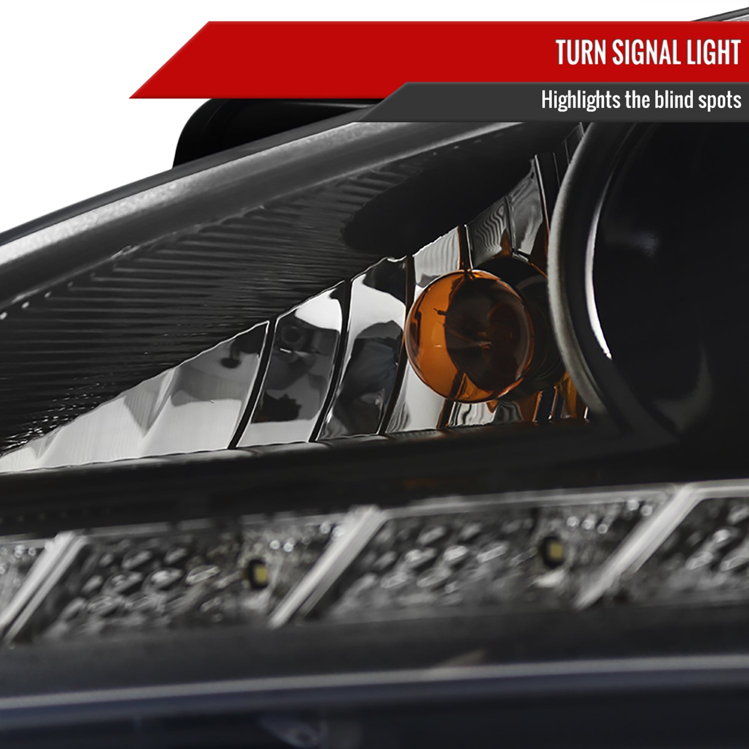 2010-2012 Hyundai Genesis Coupe Projector Headlights SMD LED Light Jet Black