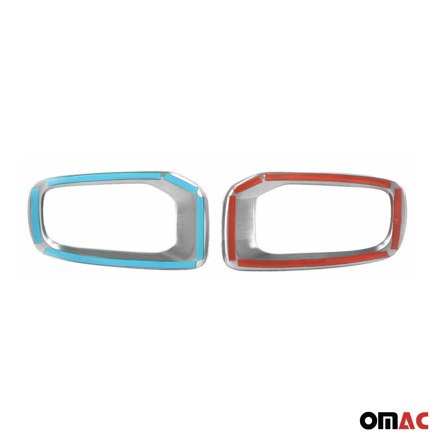 2015-2018 Jeep Renegade Fog Light Lamp Bezel Cover Steel Silver 2 Pcs