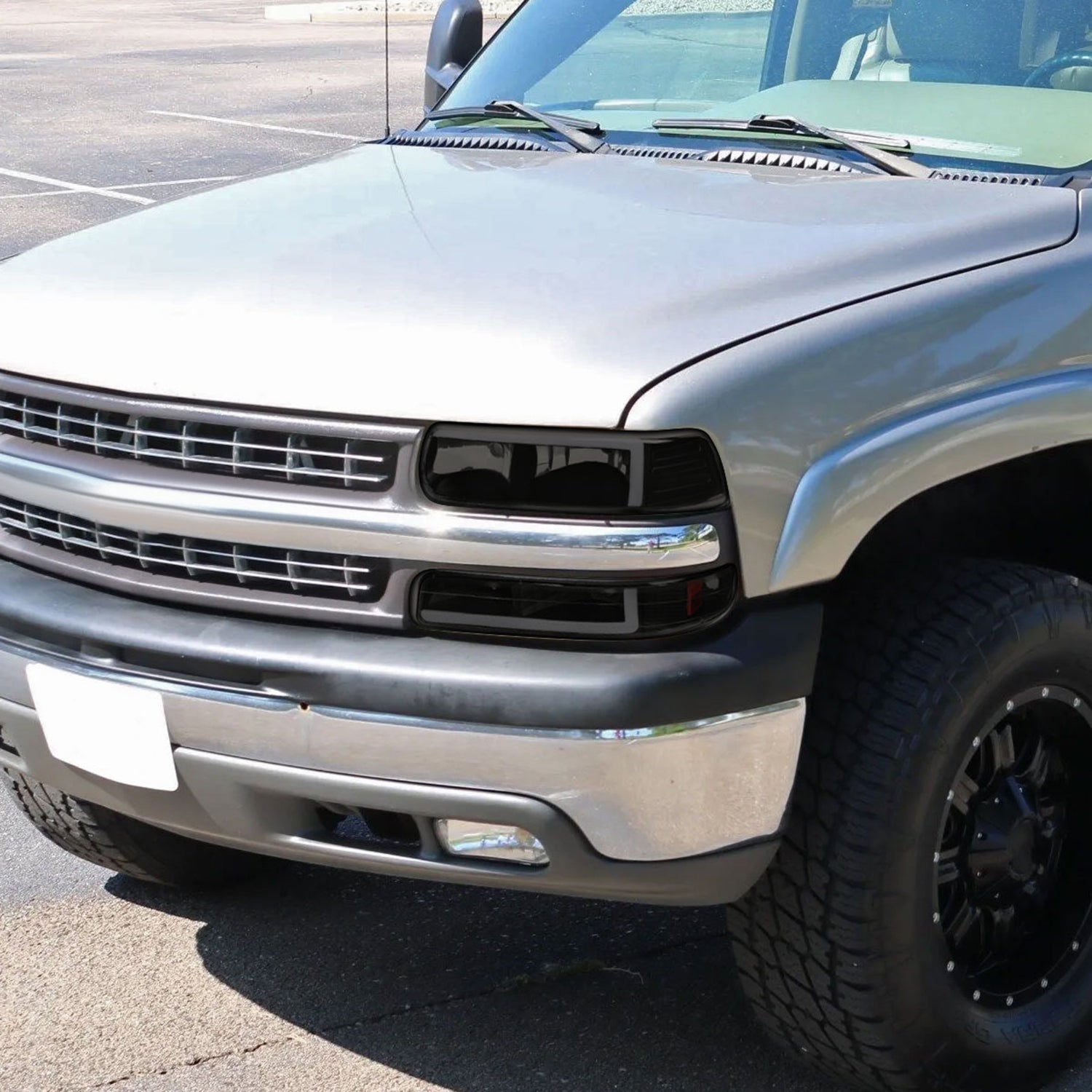 1999-2002 Chevy Silverado 1500 2500 /Tahoe Suburban LED Headlights Smoke