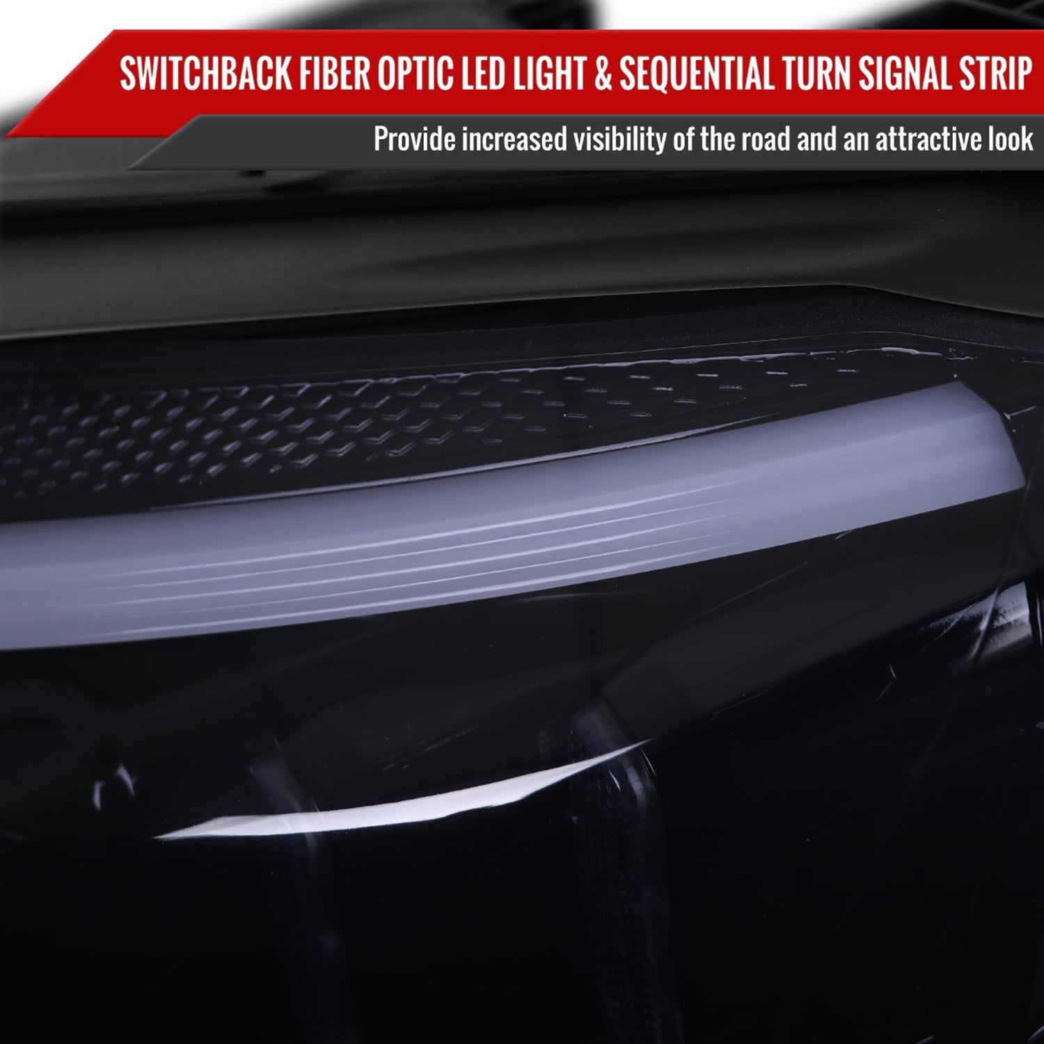 2015-2018 Mercedes-Benz C-Class W205 LED Headlights Signal Black/Light Smoke
