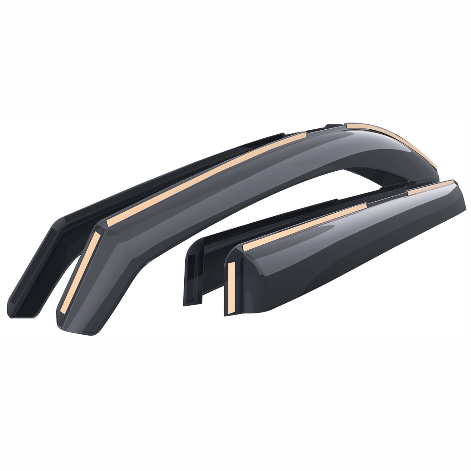 Goodyear Wind Deflectors for Toyota Tundra 2007-2021 CrewMax In-channel Smoke 4x
