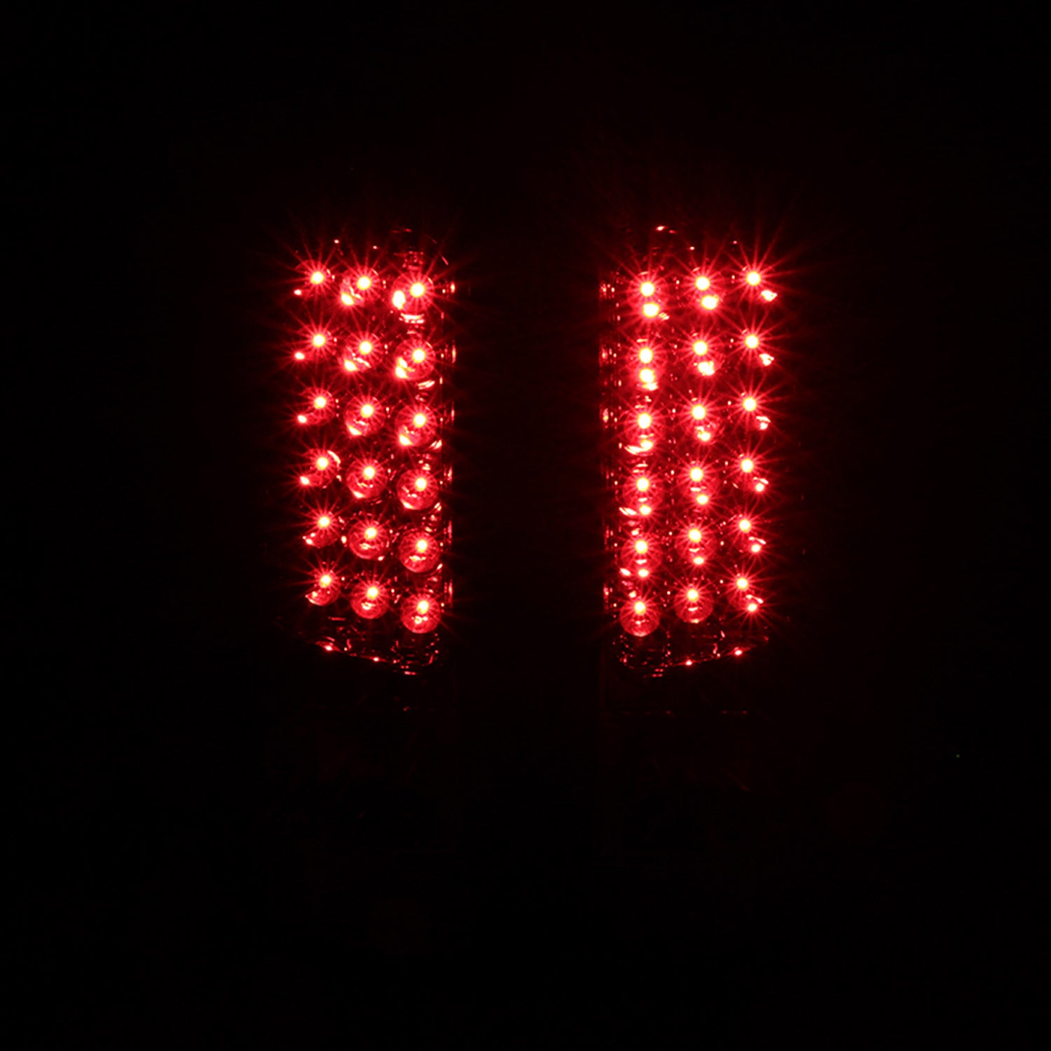 2003-2006 Chevy Silverado LED Tail Lights Chrome Housing/Red Clear Lens