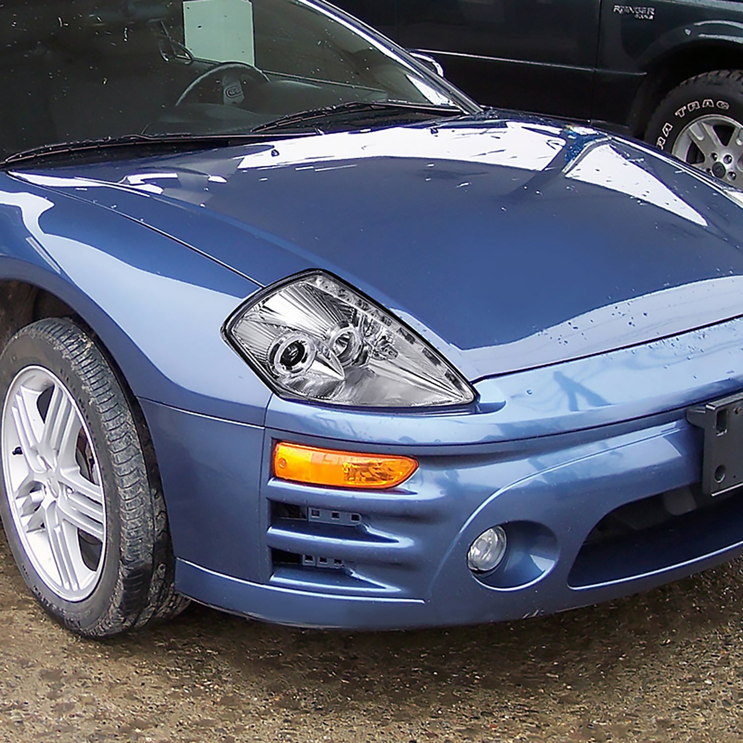 2000-2005 Mitsubishi Eclipse Dual Halo Projector Headlights LED Light Chrome