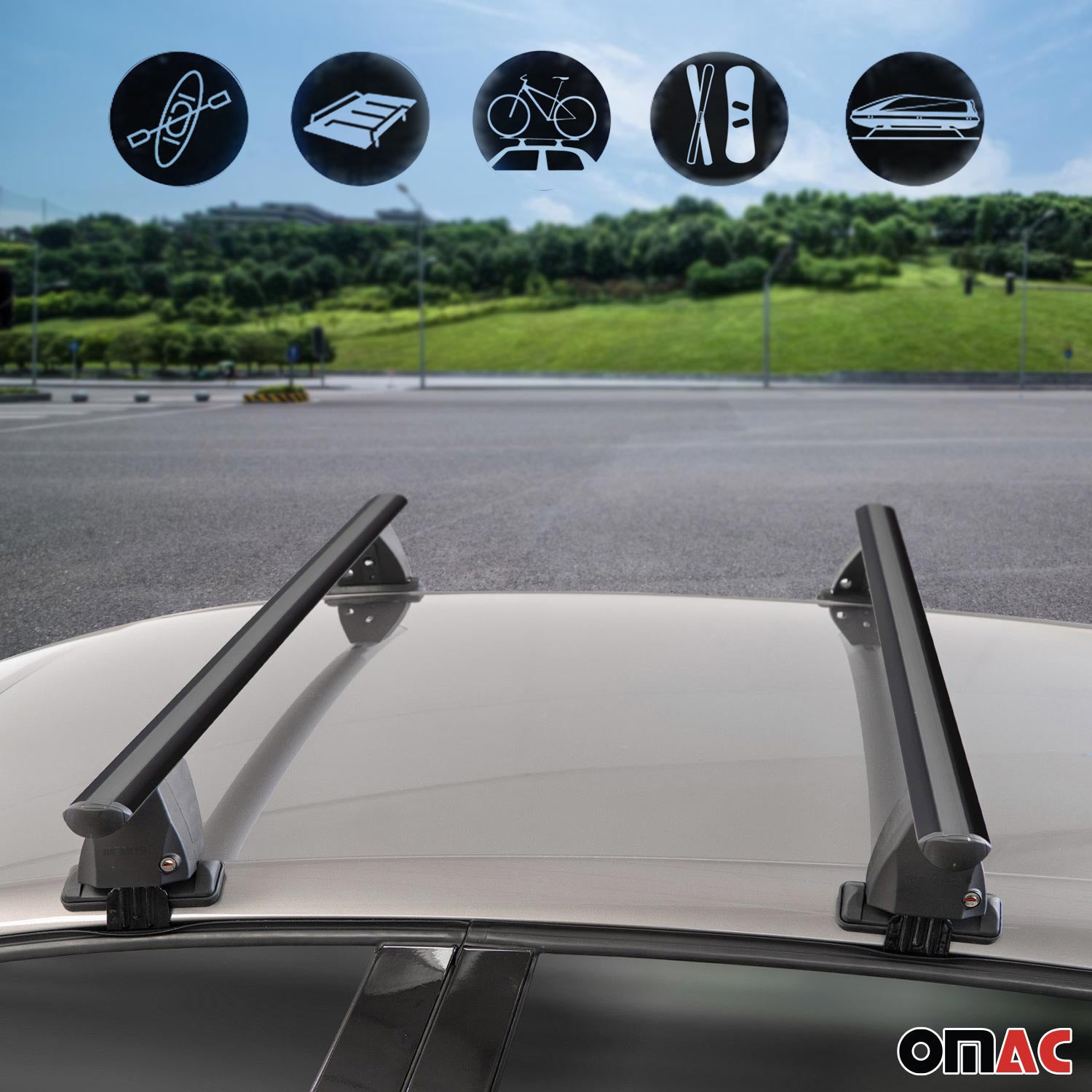 2005-2011 Audi A6 Sedan Roof Rack Cross Bars Luggage Carrier 2 Pcs