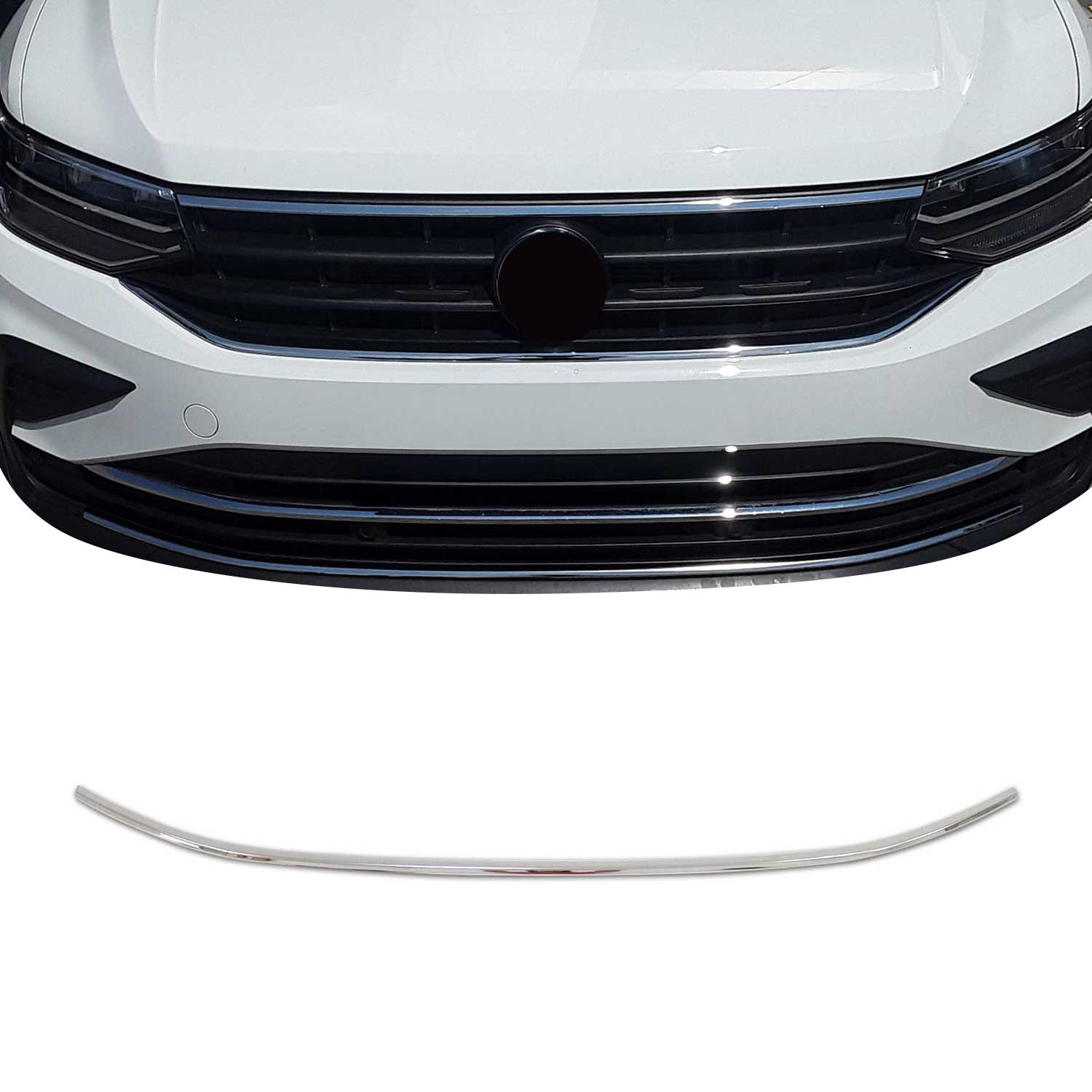 Front Bumper Trim Molding for VW Tiguan 2022-2024 Stainless Steel Silver 1 Pc