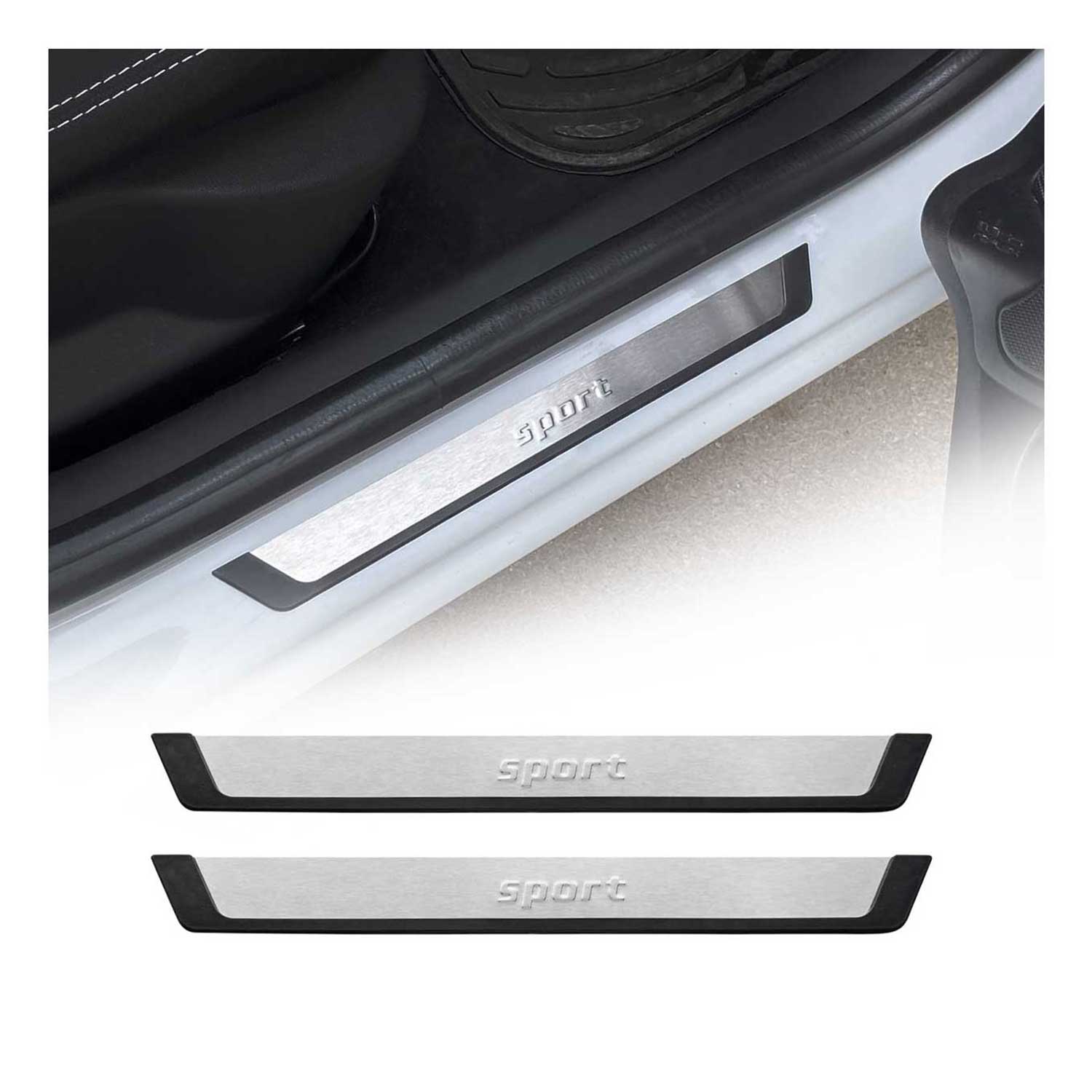 Honda Ridgeline Door Sill Scuff Plate Scratch Protector Sport Stainless Steel Silver 2 Pcs