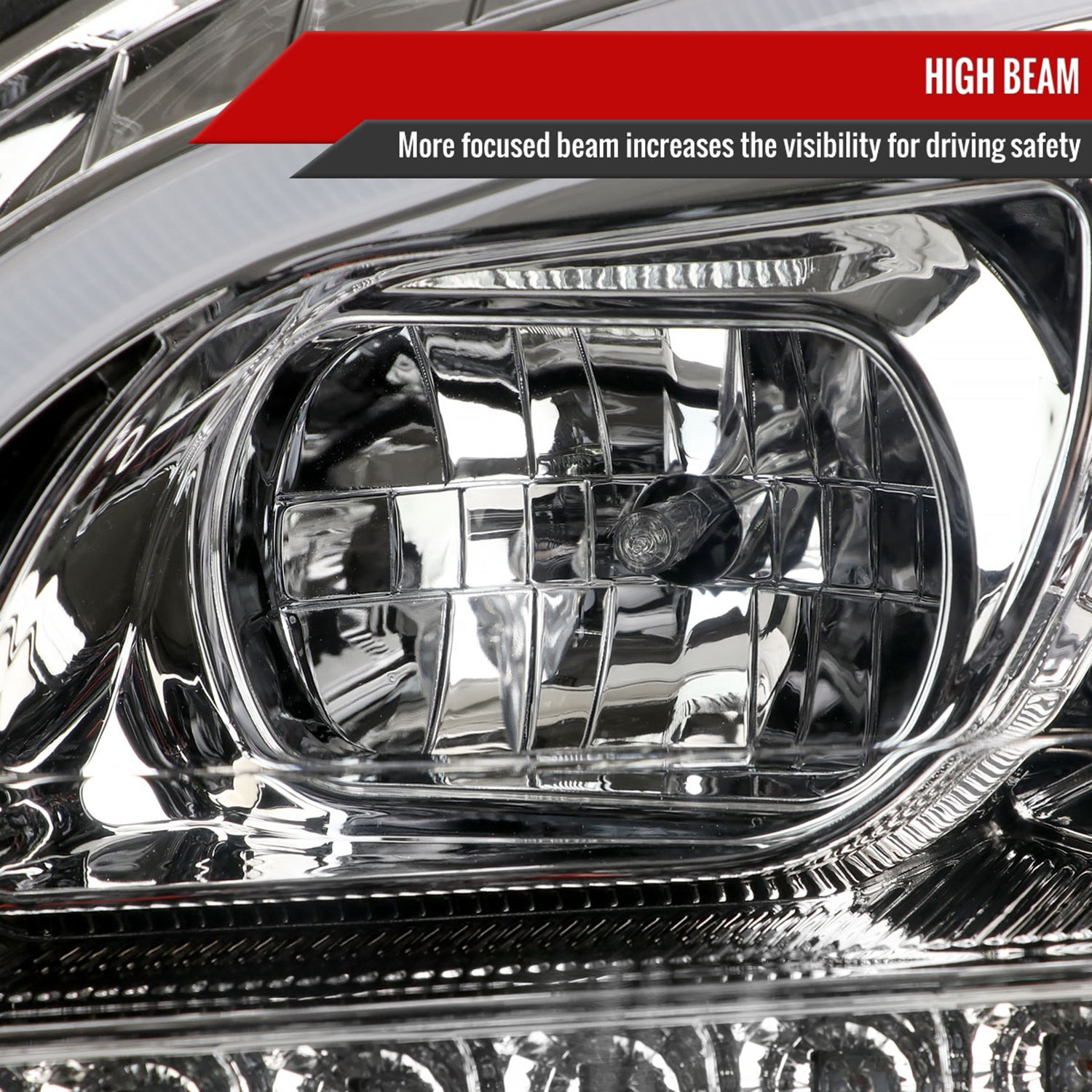 2006-2008 Mercedes Benz W164 ML Class LED Bar Headlights Signal Lights Chrome