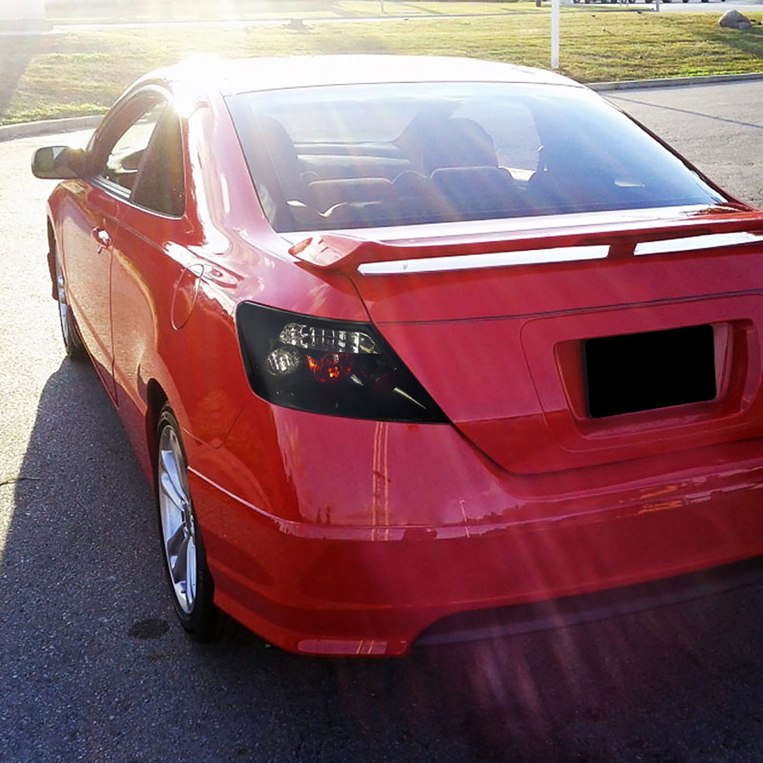 2006-2011 Honda Civic Coupe Tail Lights Glossy Black Housing/Smoke Lens