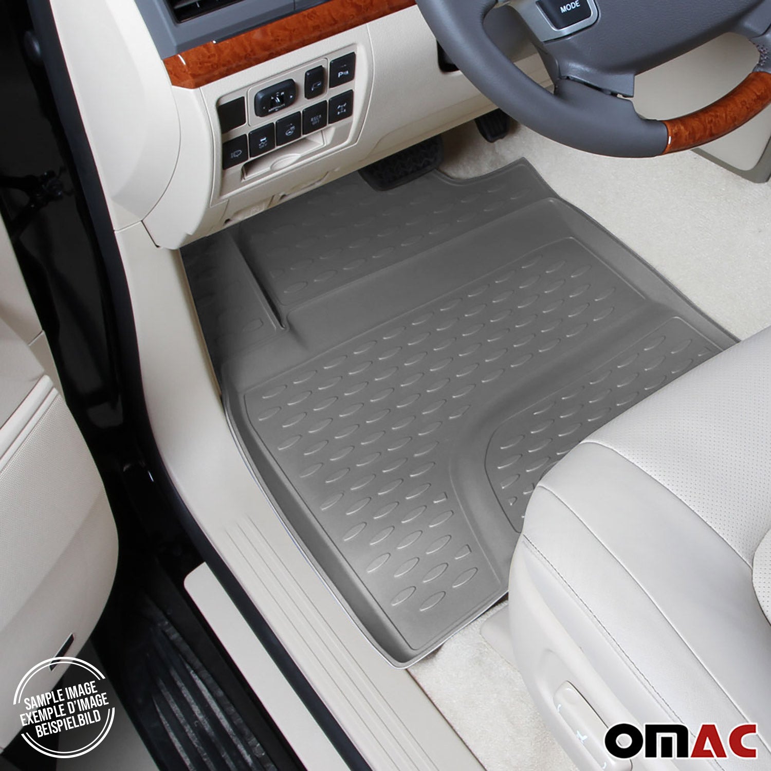 2007-2014 GMC Yukon XL Floor Mats Liners Full Set All Weather Gray
