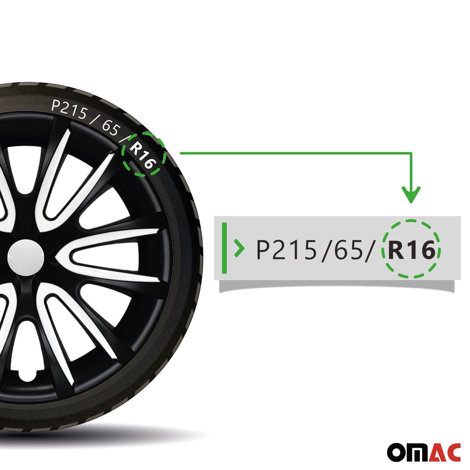 16" Wheel Covers Hubcaps for Kia Forte Black Matt White Matte
