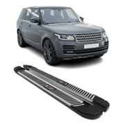 2013-2021 Land Rover Range Rover IV Vogue L1 SWB Running Boards Side Steps Silver & Black