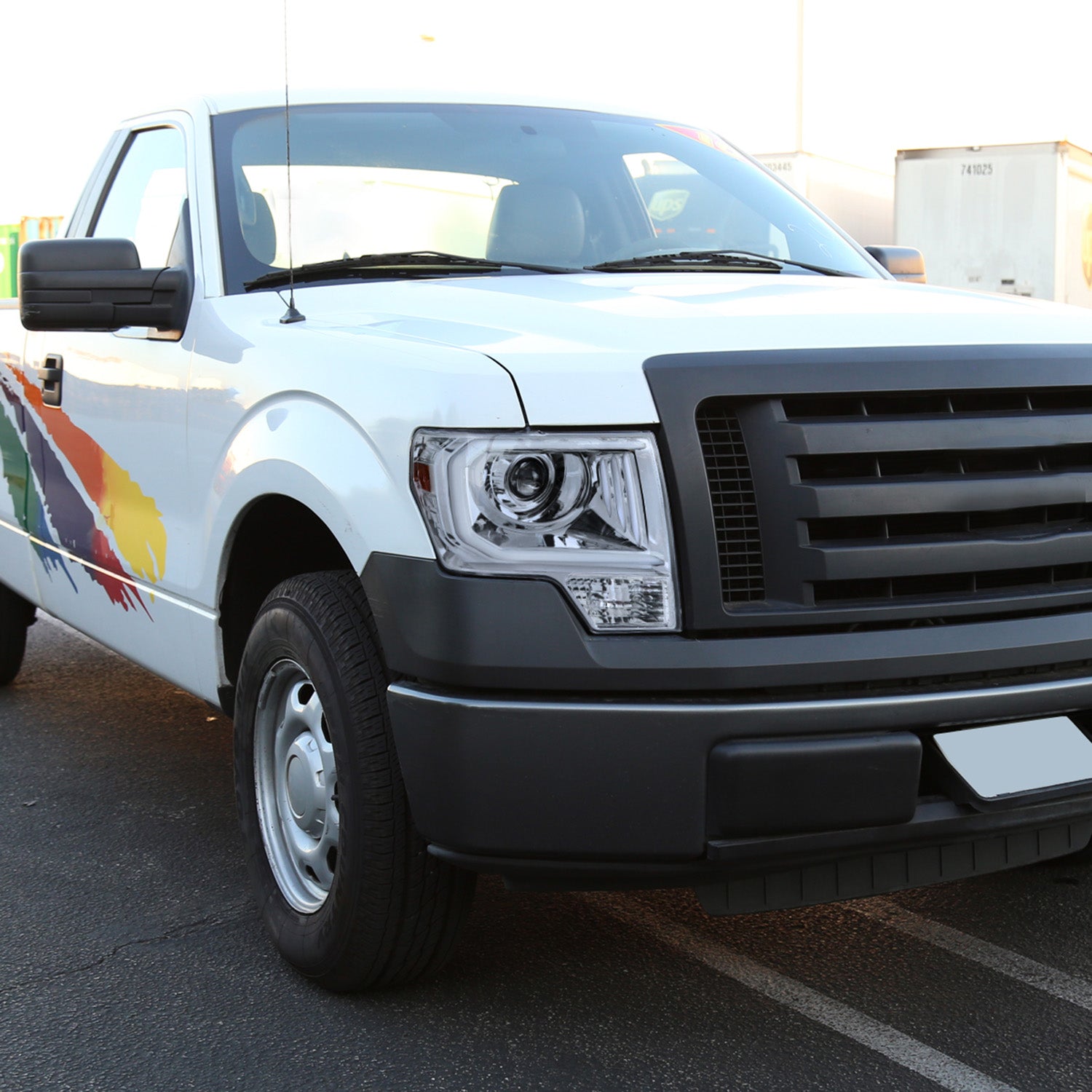 2009-2014 Ford F-150 LED C-Bar Projector Headlights Chrome/Clear Lens