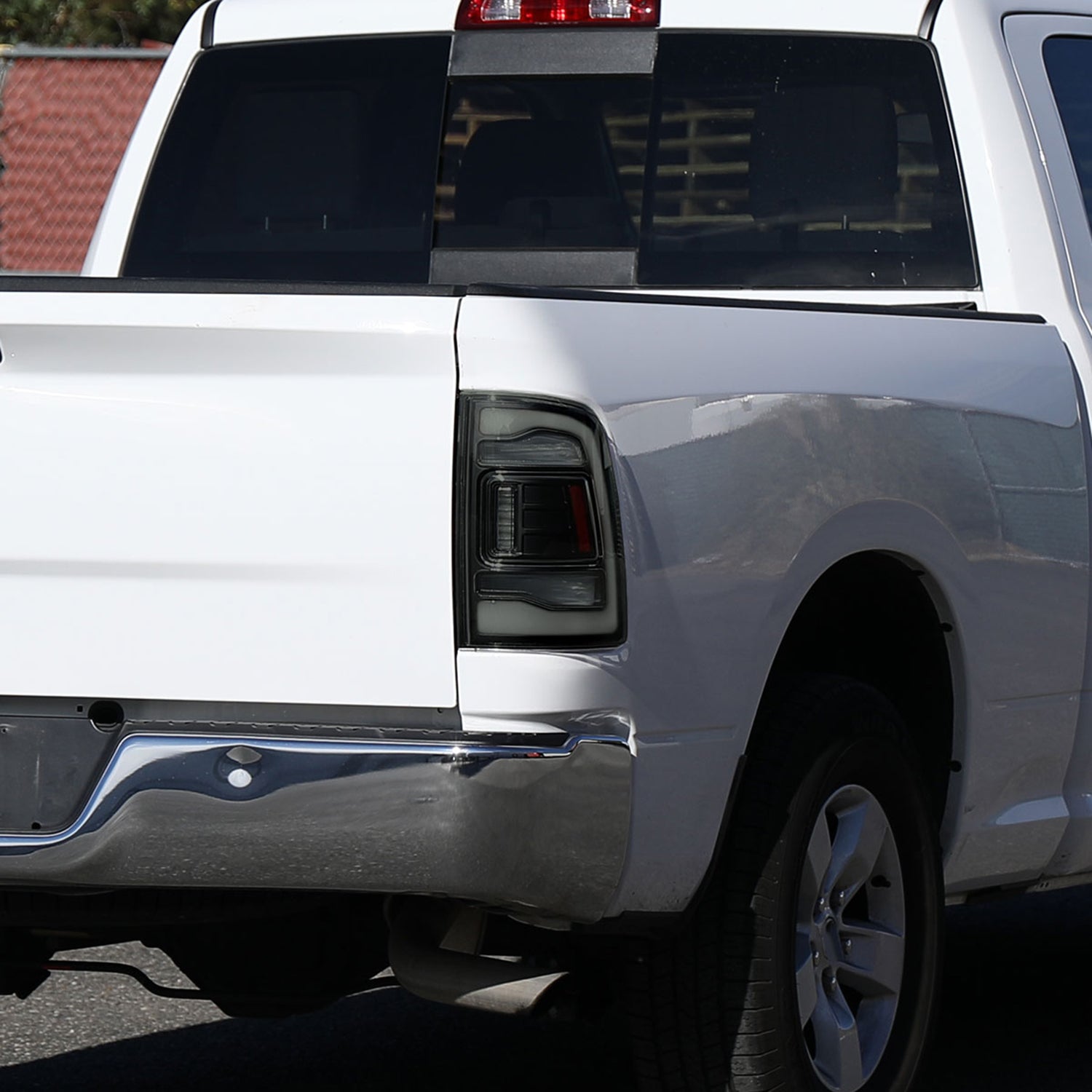 2009-2018 Dodge RAM 1500/ 2500 3500 White LED Bar Tail Lights Black/Smoke
