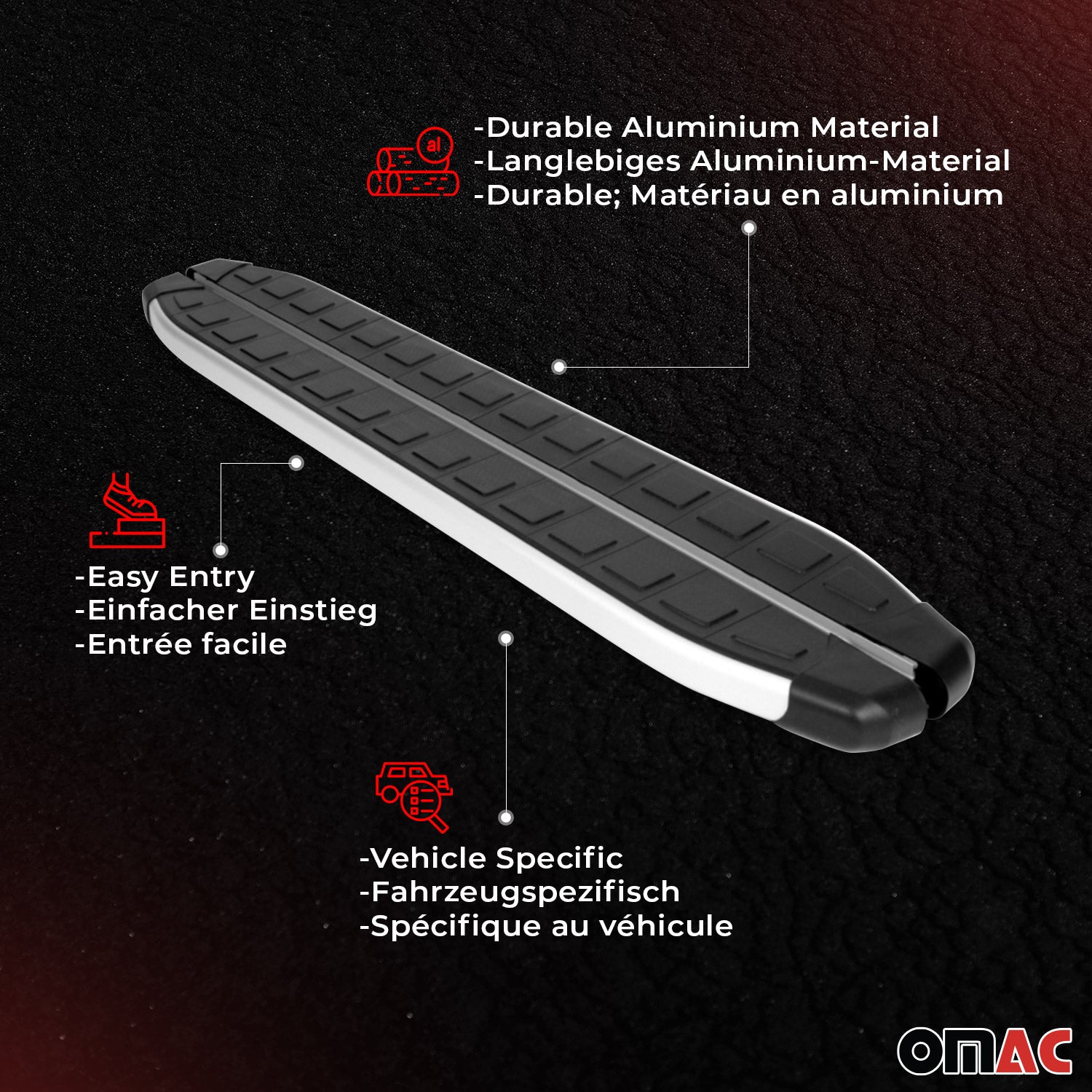 2014-2015 Kia Sorento FL Nerf Bar Side Step Running Boards Alu 2x