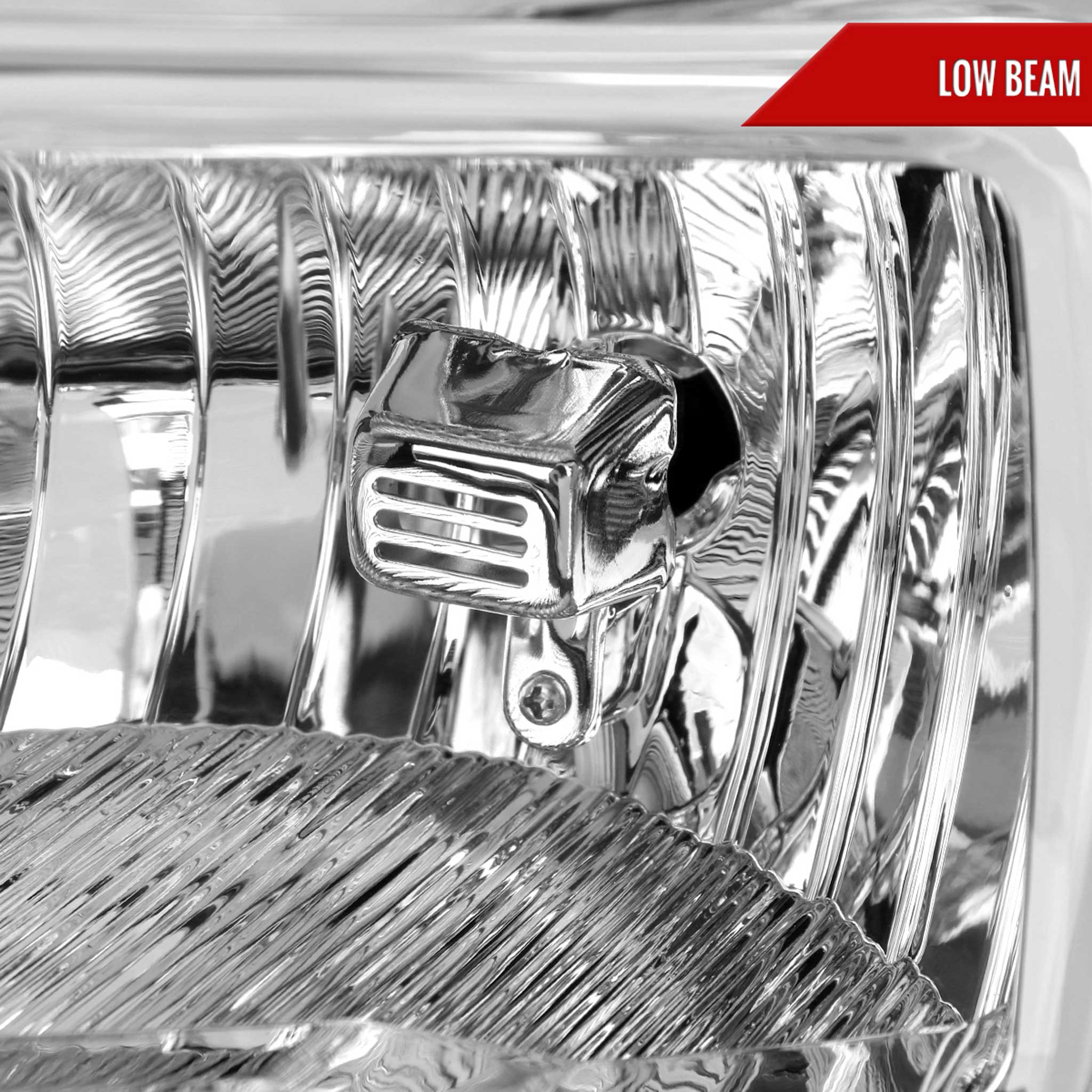 For Ford F-150 2021-2023 Factory Style Headlight Chrome Housing Clear Lens Driver Side Only