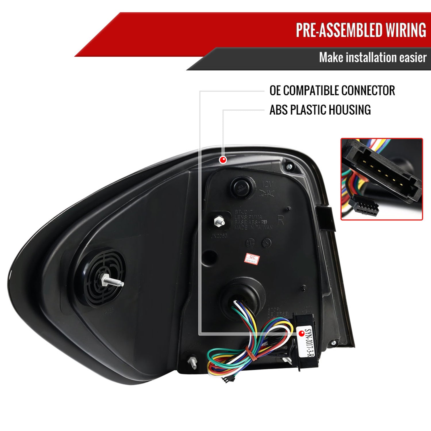 2006-2011 Mercedes Benz W164 ML Class LED Tail Lights Matte Black/Clear Lens