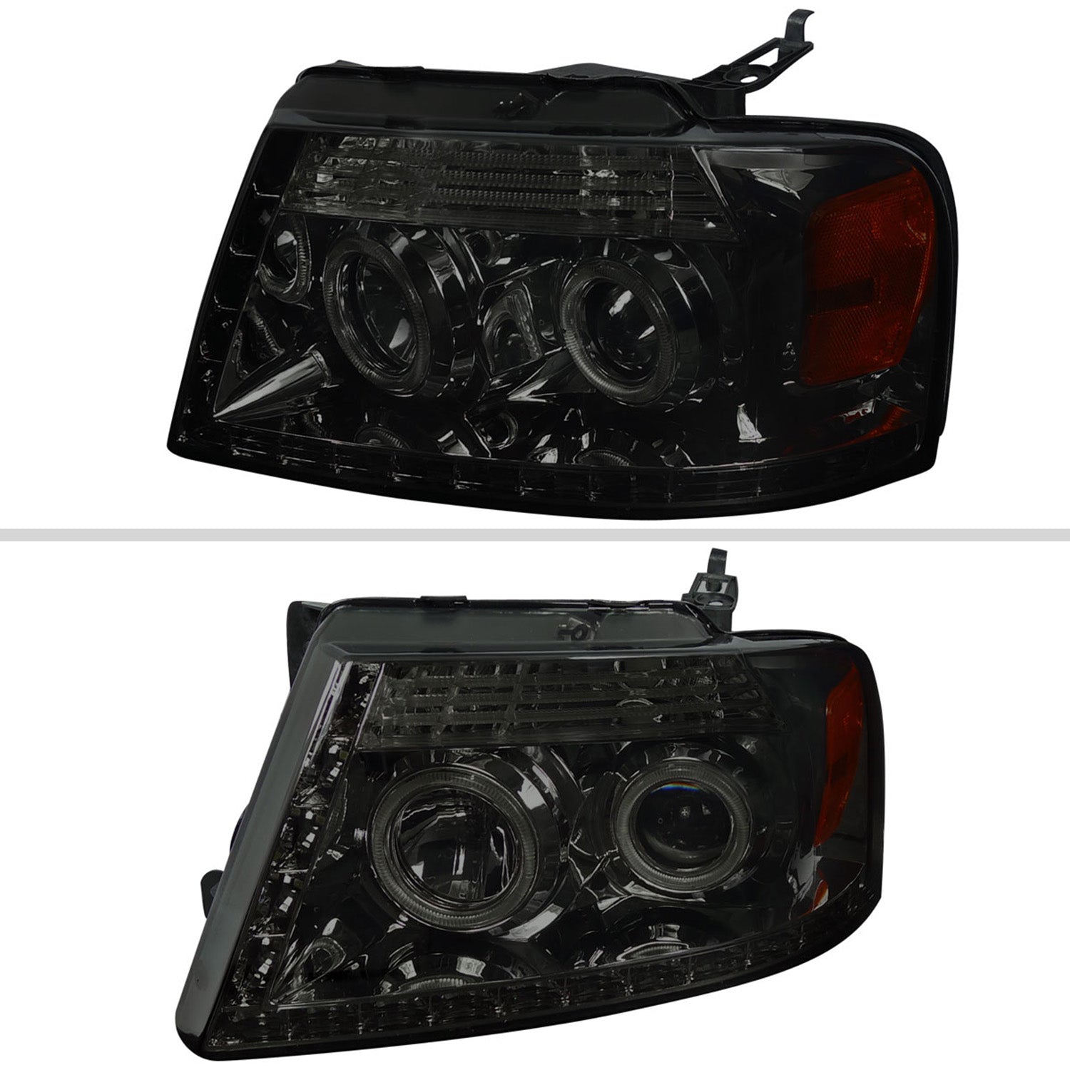 2004-2008 Ford F-150/ 06-2008 Lincoln Mark LT Dual Halo Headlights LED Light