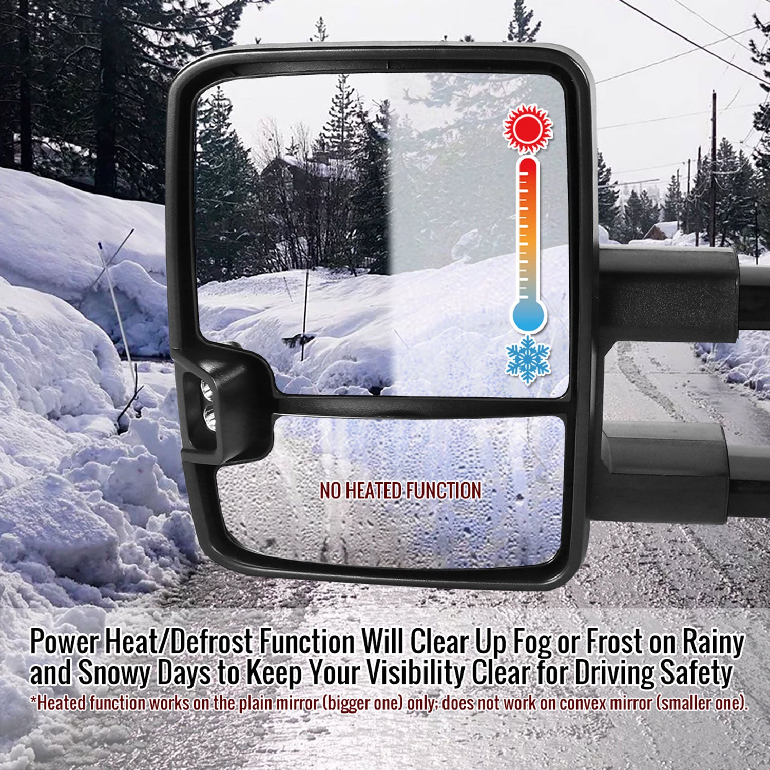 2014-2016 Chevy Silverado/GMC Sierra Heated ATS Manual Towing Mirrors &Amber