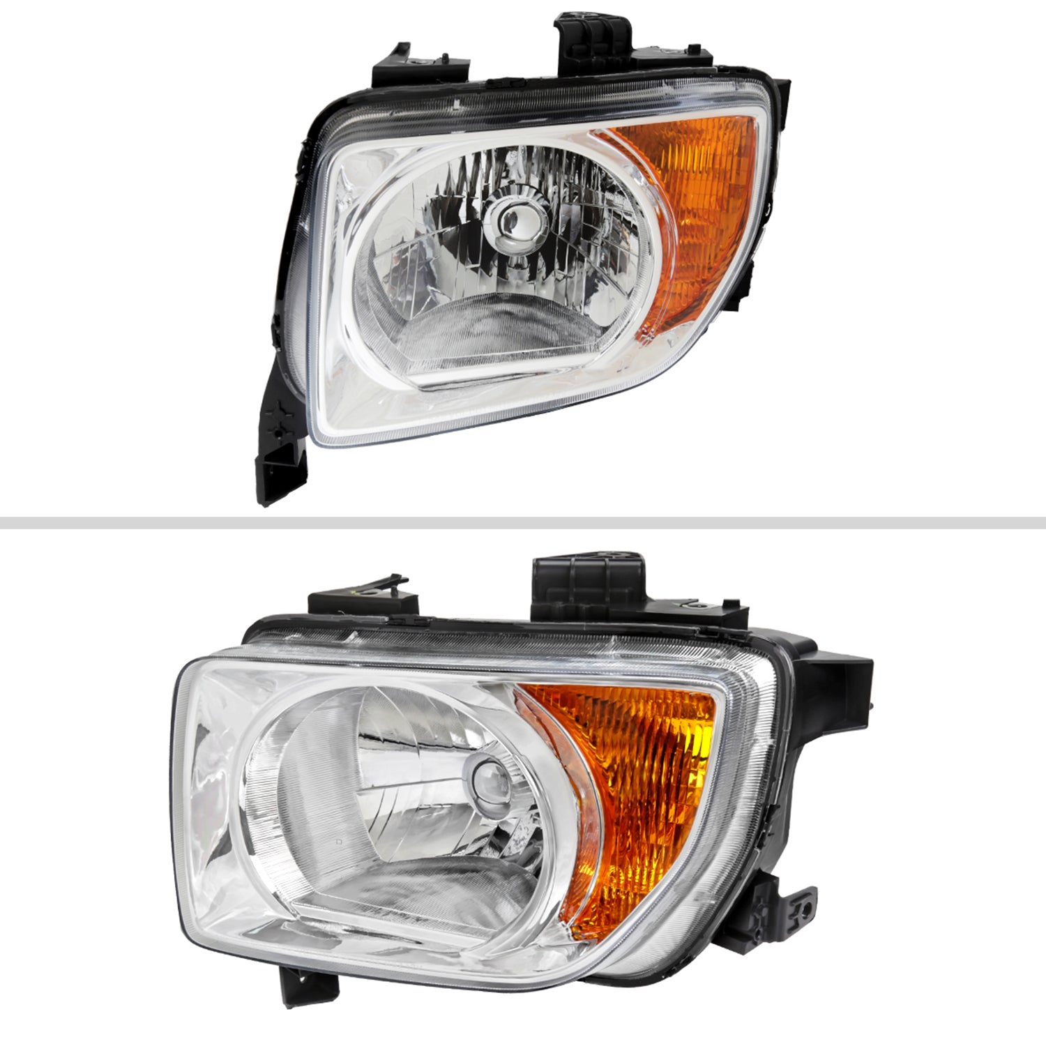 2003-2008 Honda Element Factory Style Headlights Chrome Housing/Clear Lens