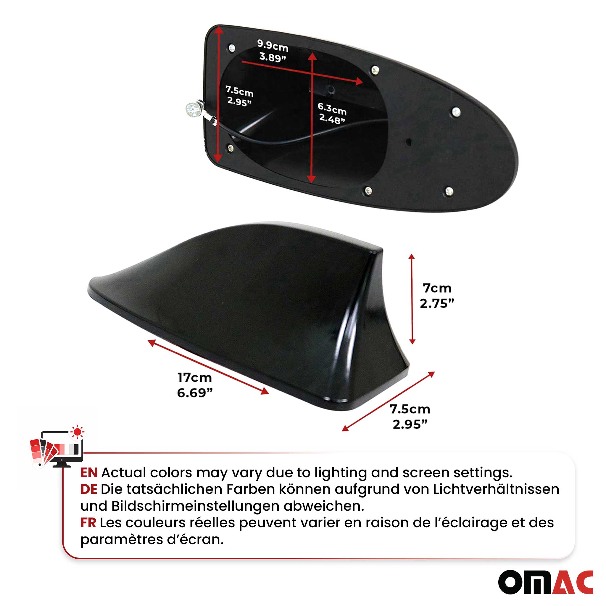 Ford Fusion Car Shark Fin Antenna Roof Radio AM/FM Signal Black