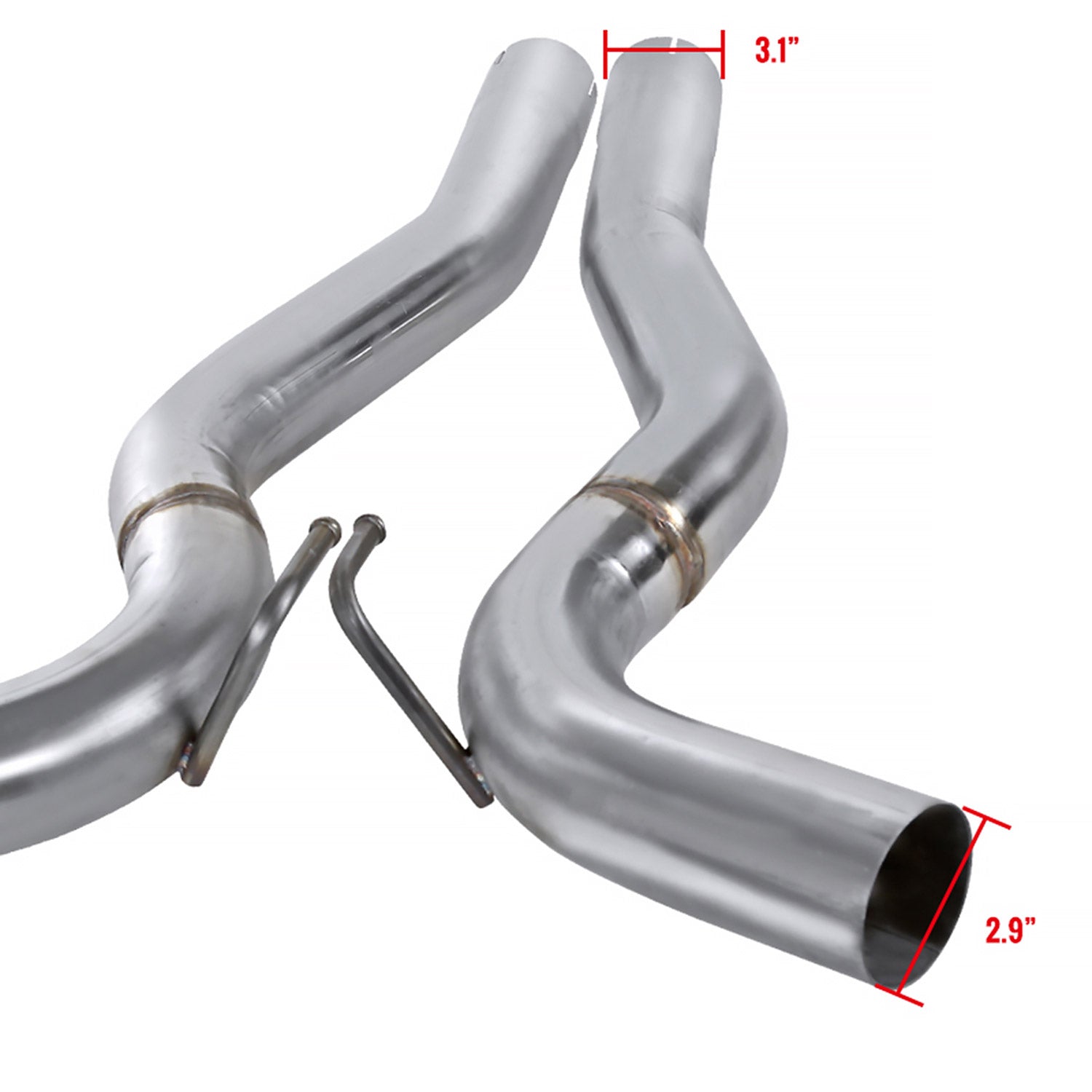 2015-2021 Ford Mustang 2.3L EcoBoost Dual Catback Exhaust System Burnt Tip