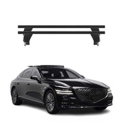 Top Roof Racks Cross Bars Luggage Carrier for Genesis G80 2017-2020 Alu Black 2x
