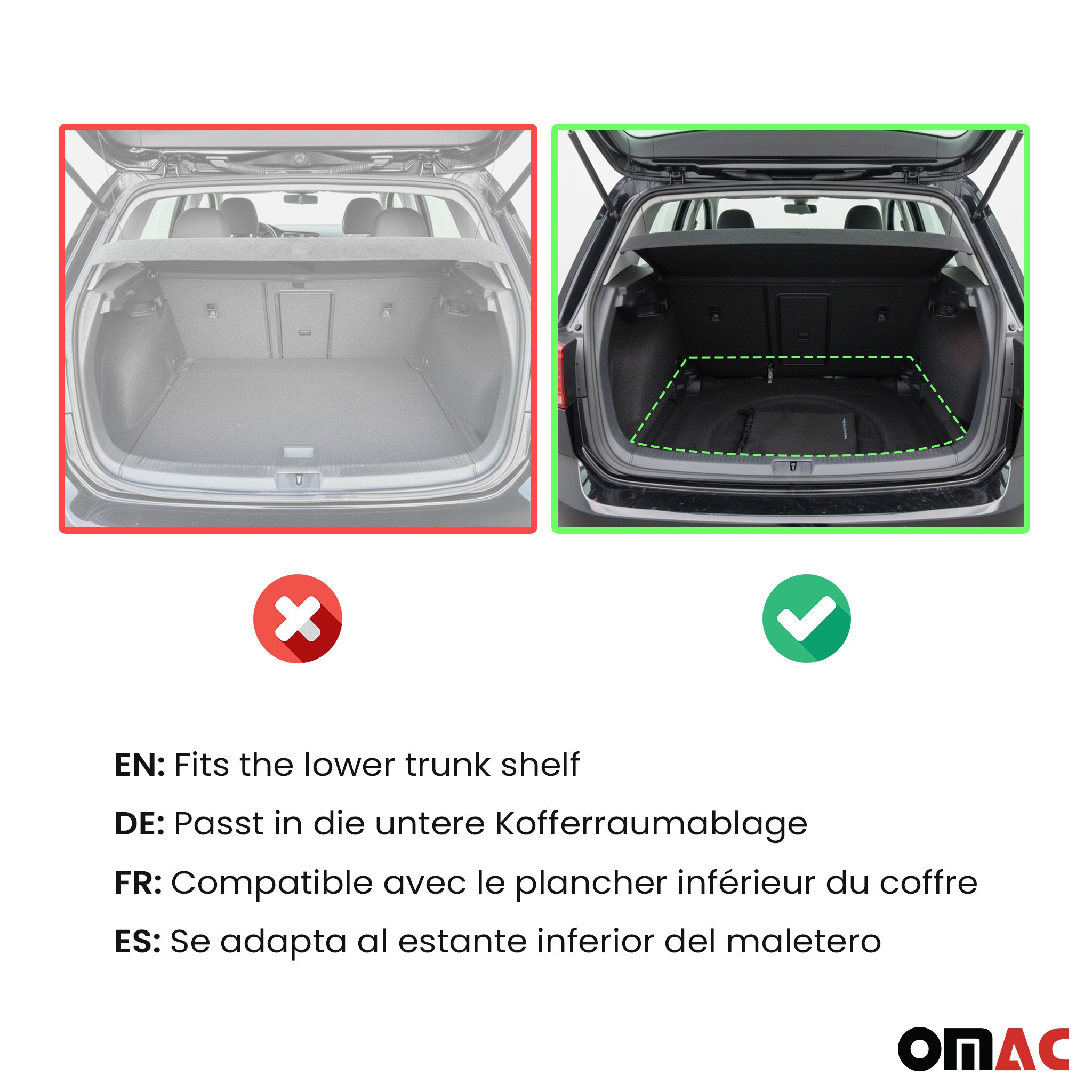2015-2019 VW e-Golf Cargo Liner Trunk Mat All Weather Black