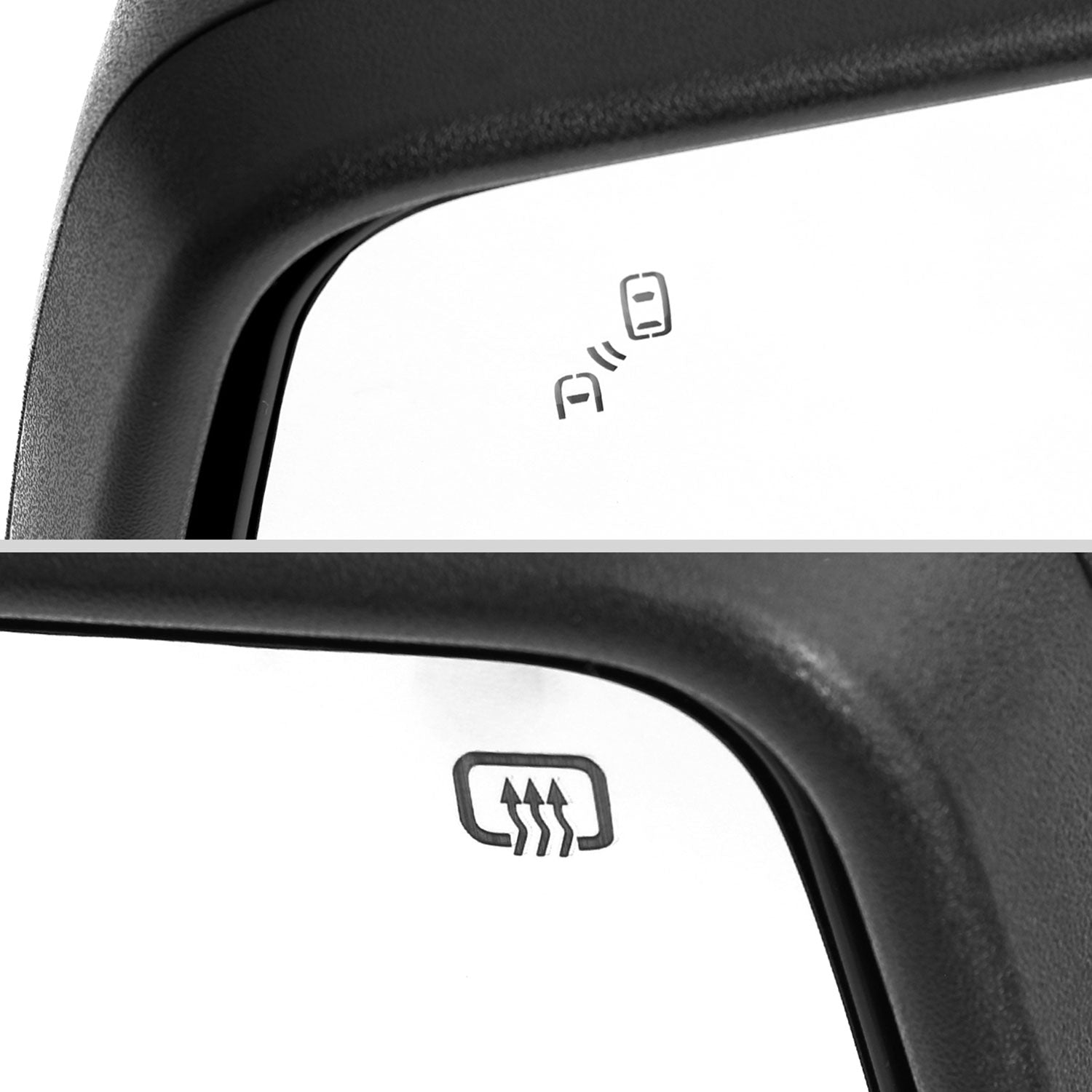 2019-2024 Chevy Silverado 1500 Black Manual Fold & Heated Side Mirror Driver