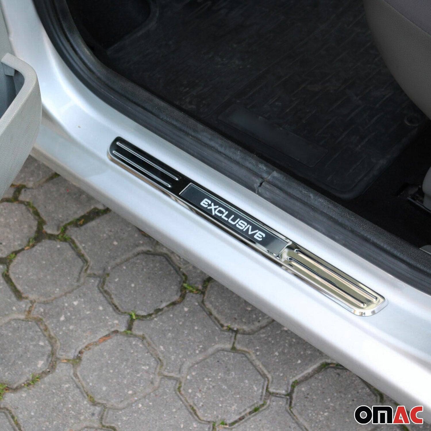 2020-2026 Volkswagen Atlas Cross Sport Door Sill Scuff Plate Illuminated Exclusive Stainless Steel Silver 4Pcs