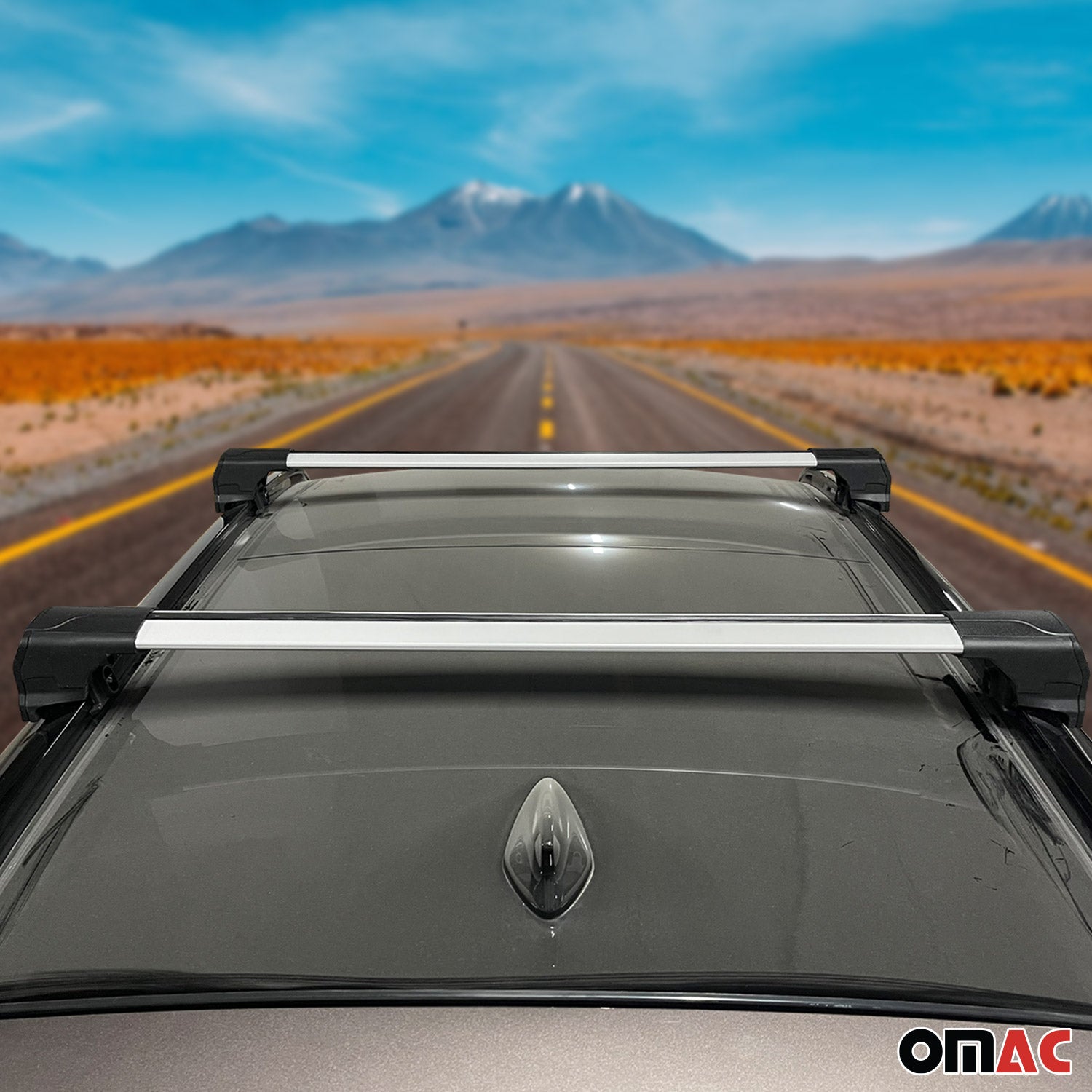 Alu Roof Racks Cross Bars Carrier for Hyundai Santa Fe 3.gen 2013-2018 Gray 2x