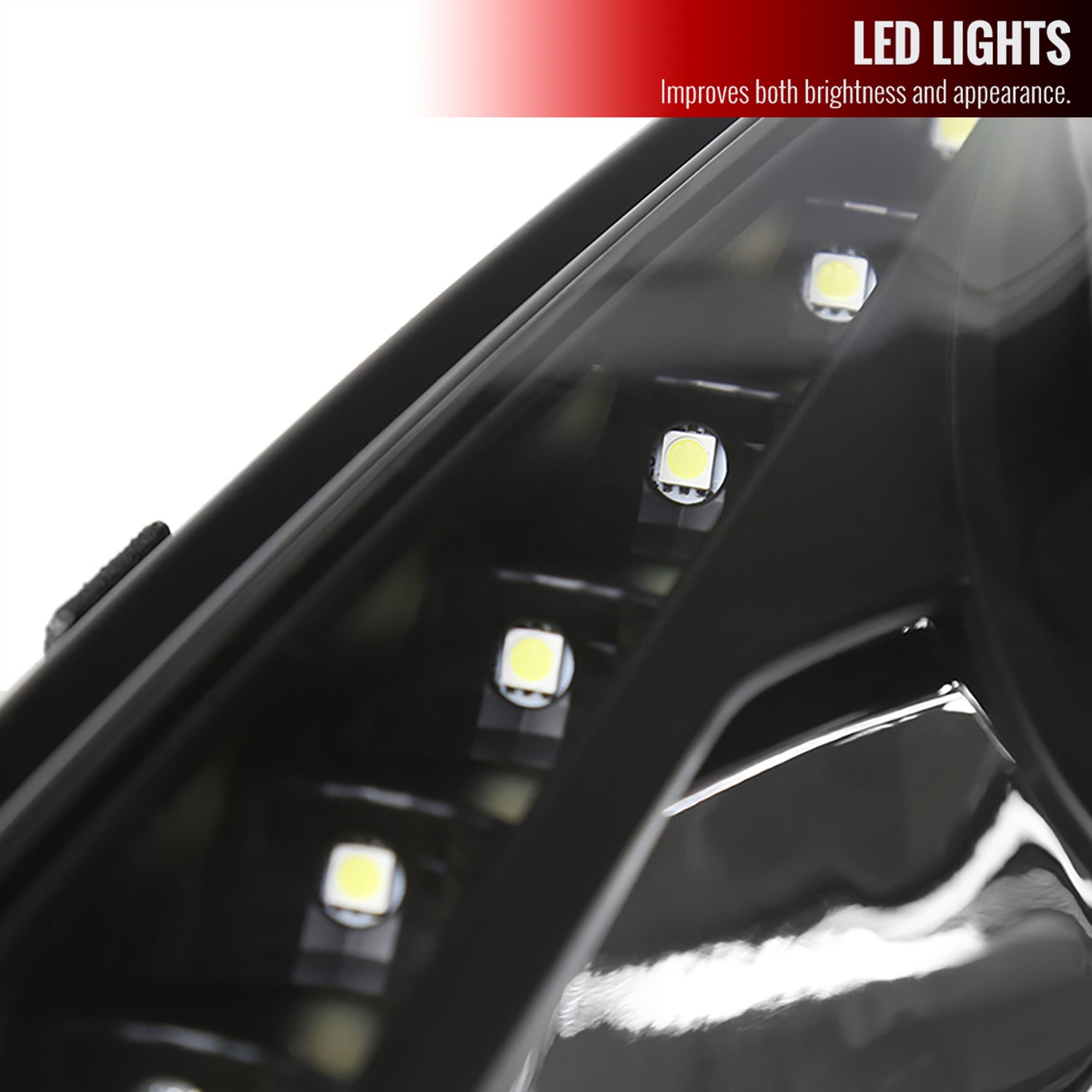 2000-2005 Toyota Celica Projector Headlights SMD LED Light Strip Matt Black
