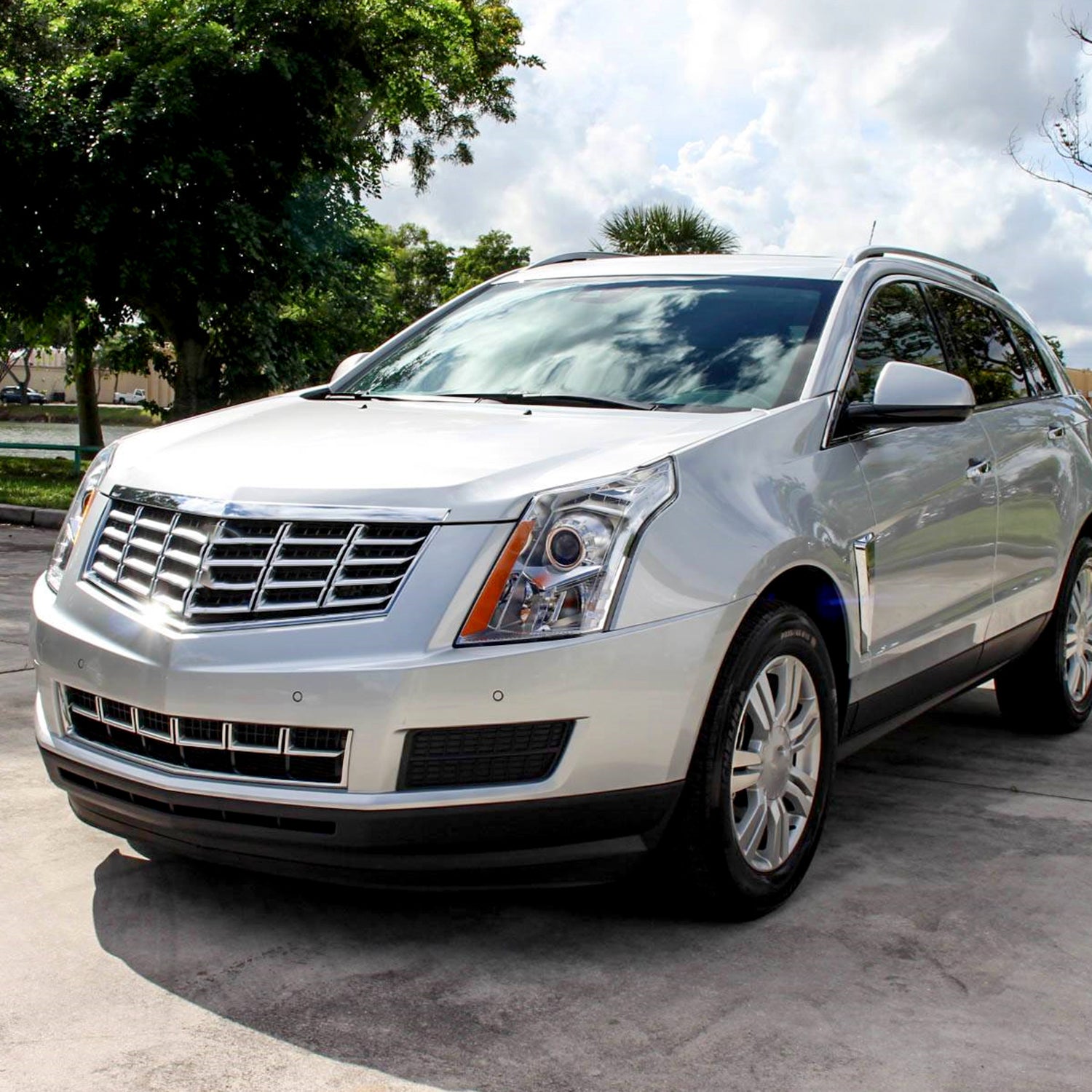 2010-2016 Cadillac SRX Projector Headlights Chrome Housing/Clear Lens