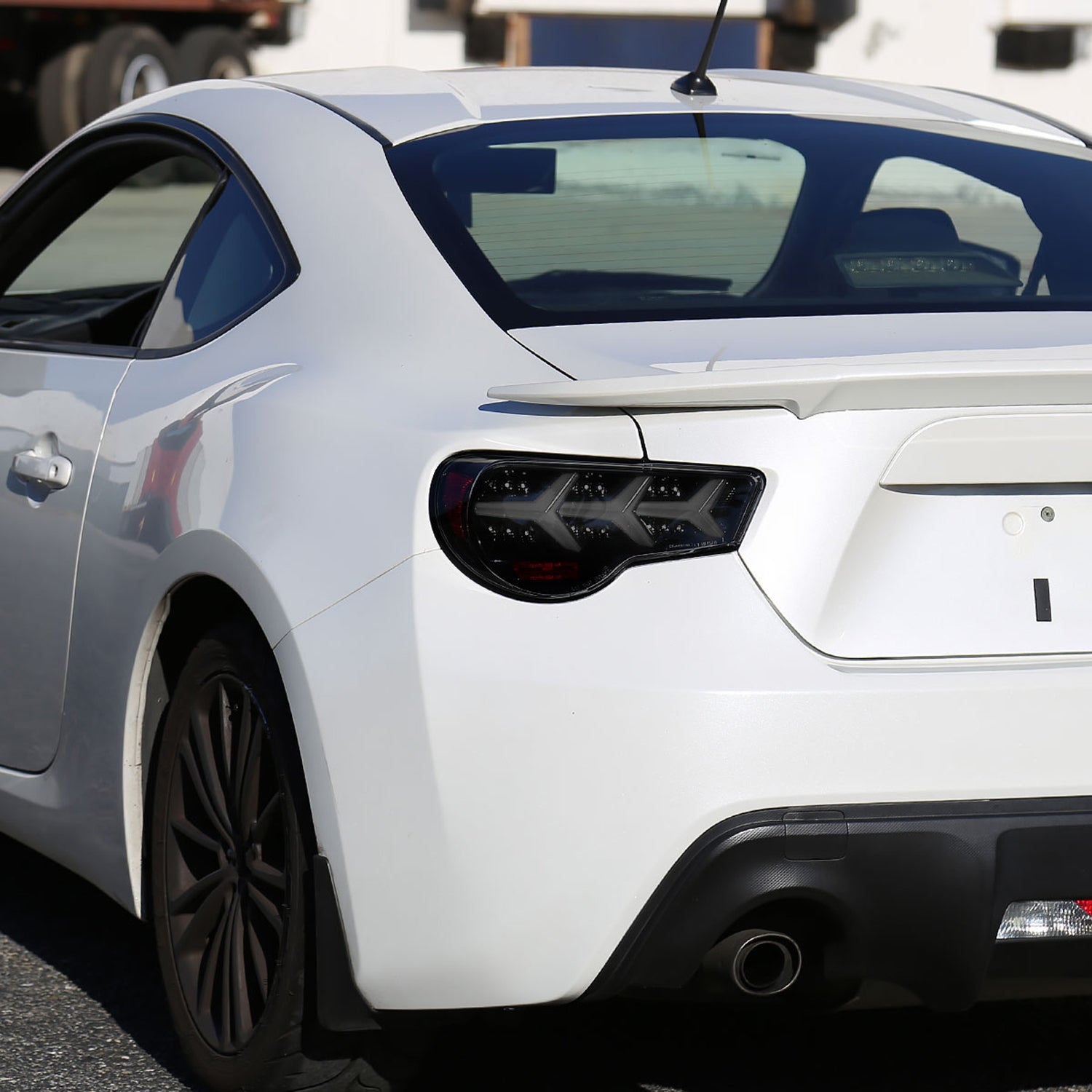 2013-2016 Scion FRS/ Subaru BRZ Lambo LED Tail Lights Glossy Black/Smoke Lens
