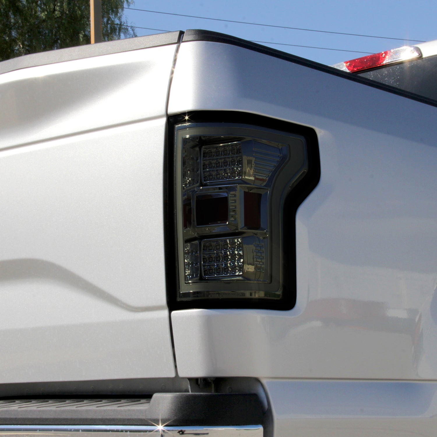 2015-2017 Ford F-150 LED Tail Lights Chrome Housing/Smoke Lens