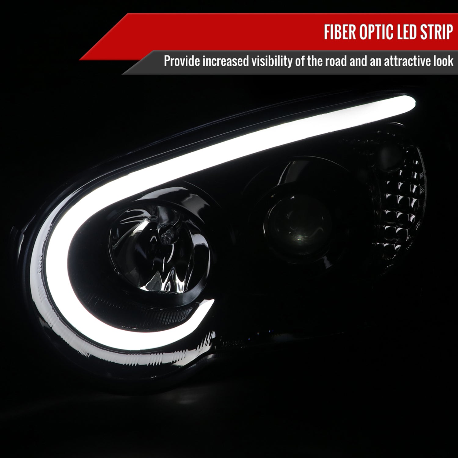 2004-2005 Subaru Impreza WRX/STI Outback Projector Headlights LED Light Smoke