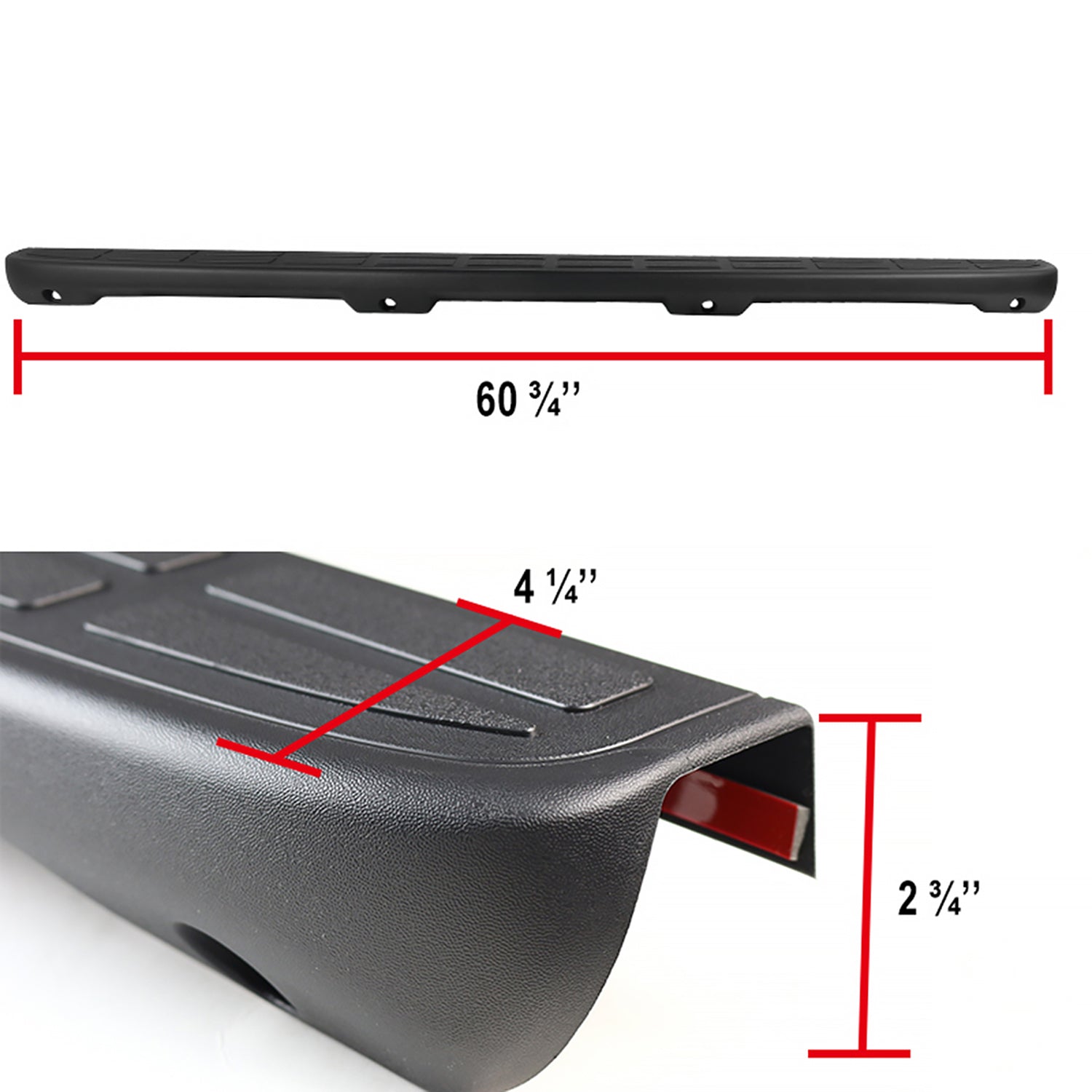 1999-2007 Chevy Silverado/GMC Sierra Black ABS OE Tailgate Cap Protector Cover