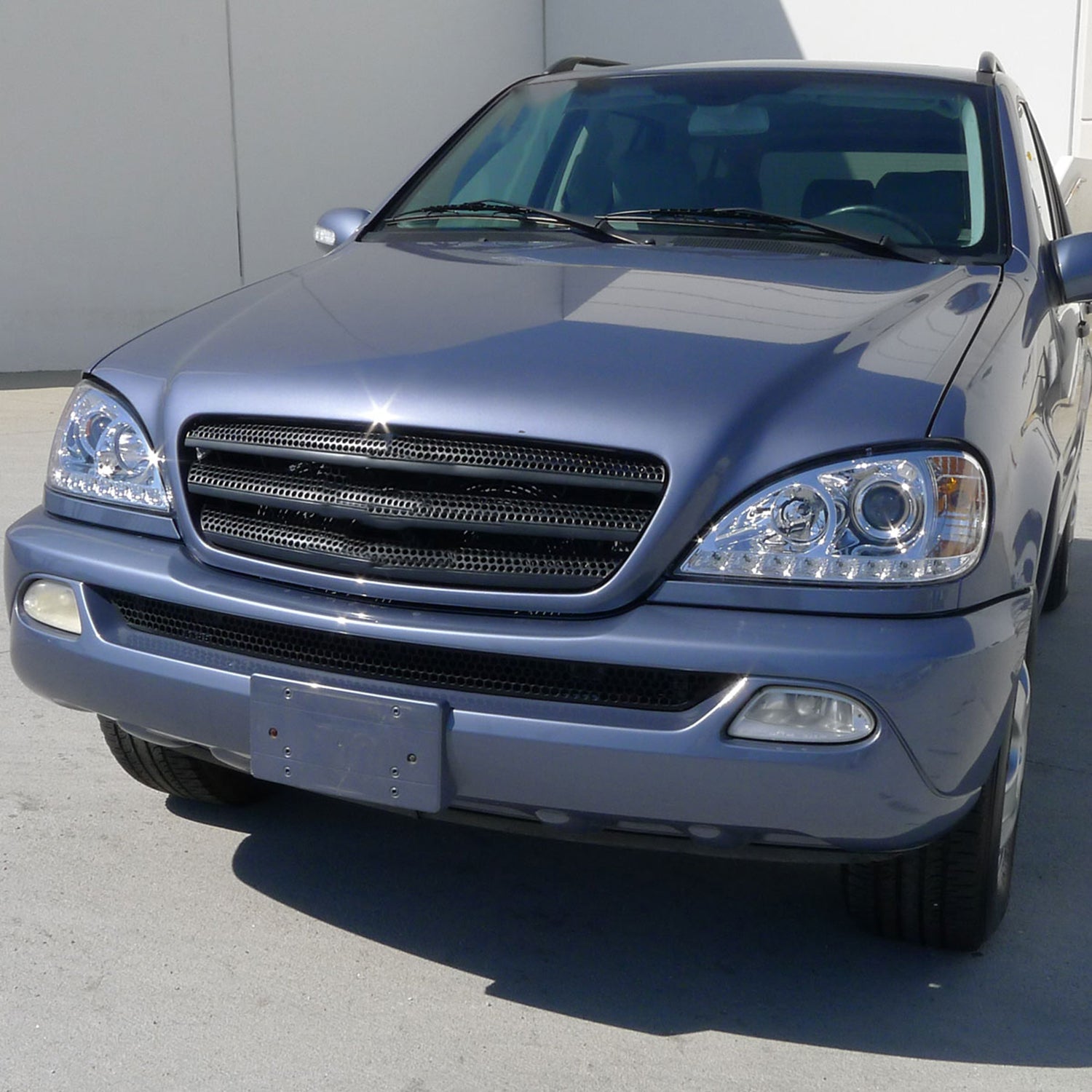 2002-2005 Mercedes Benz W163 ML Class Projector Headlights LED Light Chrome