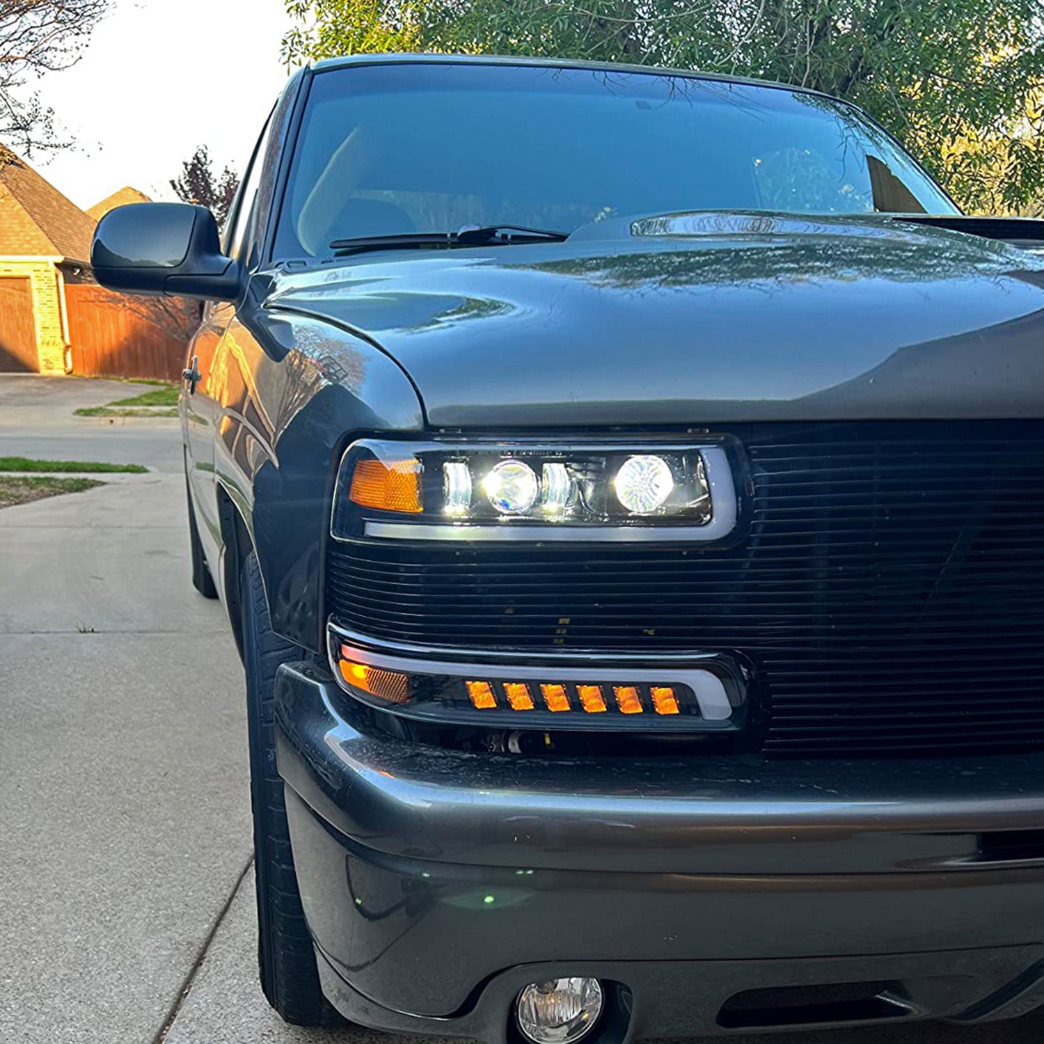 1999-2002 Chevy Silverado /Tahoe / Suburban LED DRL Headlights Bumper Lights