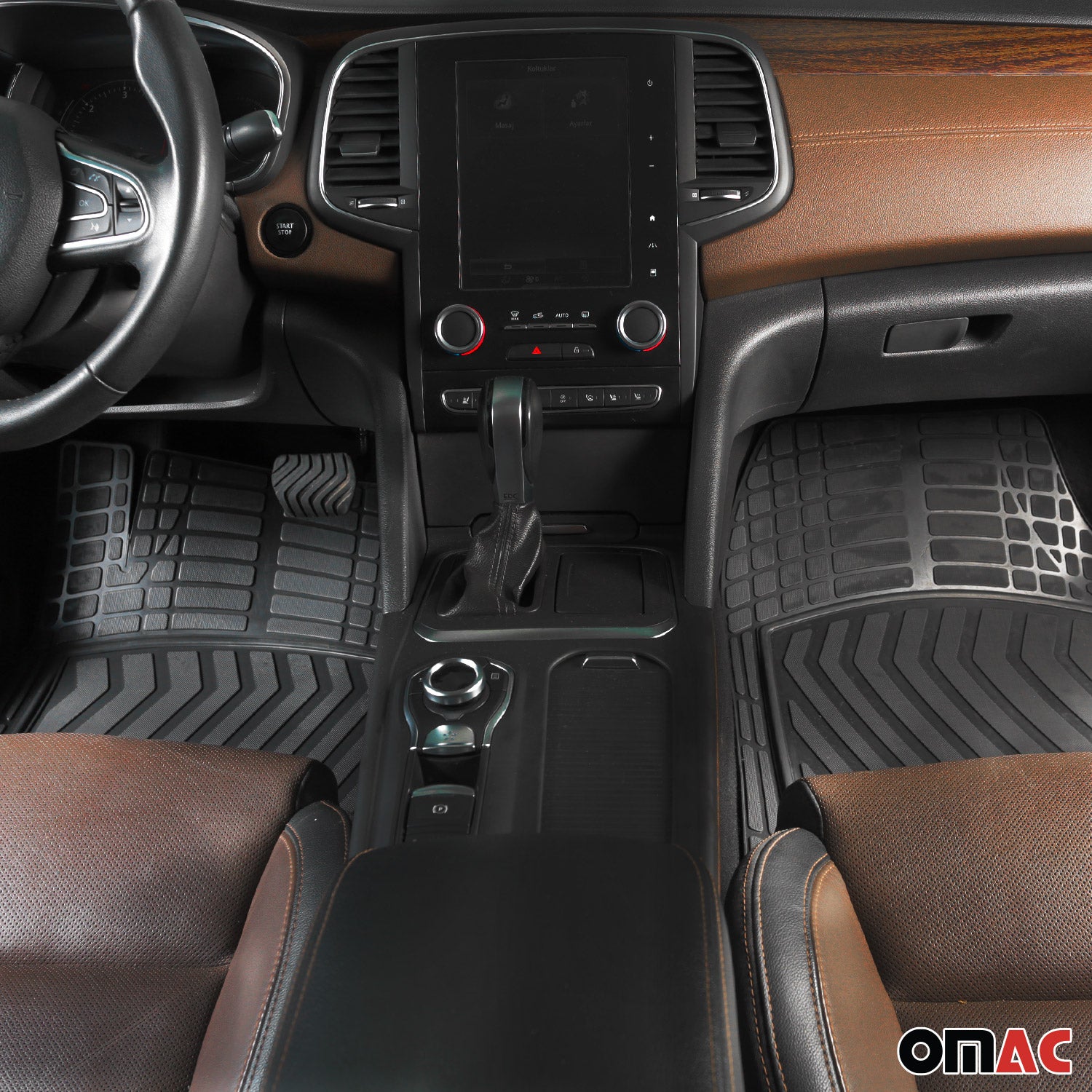 2020-2026 Tesla Model Y Semi-Custom fit Floor Mats Liner All Weather 3D Black Waterproof 4Pcs