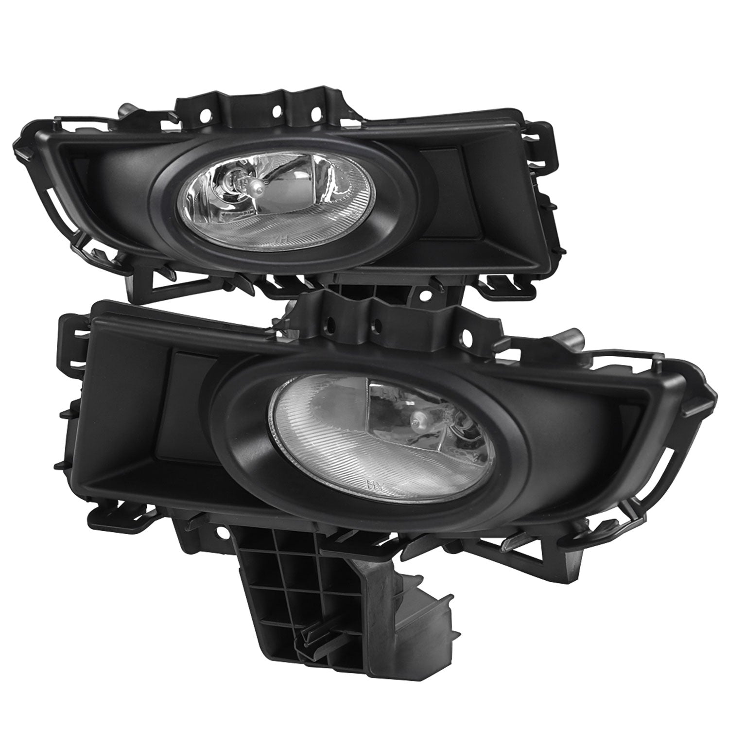 2007-2009 Mazda 3 Sedan H11 Fog Lights Kit Chrome Housing/Clear Lens