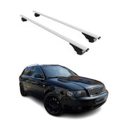 Roof Racks Cross Bars Carrier Durable for Audi A4 Wagon 2001-2005 Gray 2Pcs