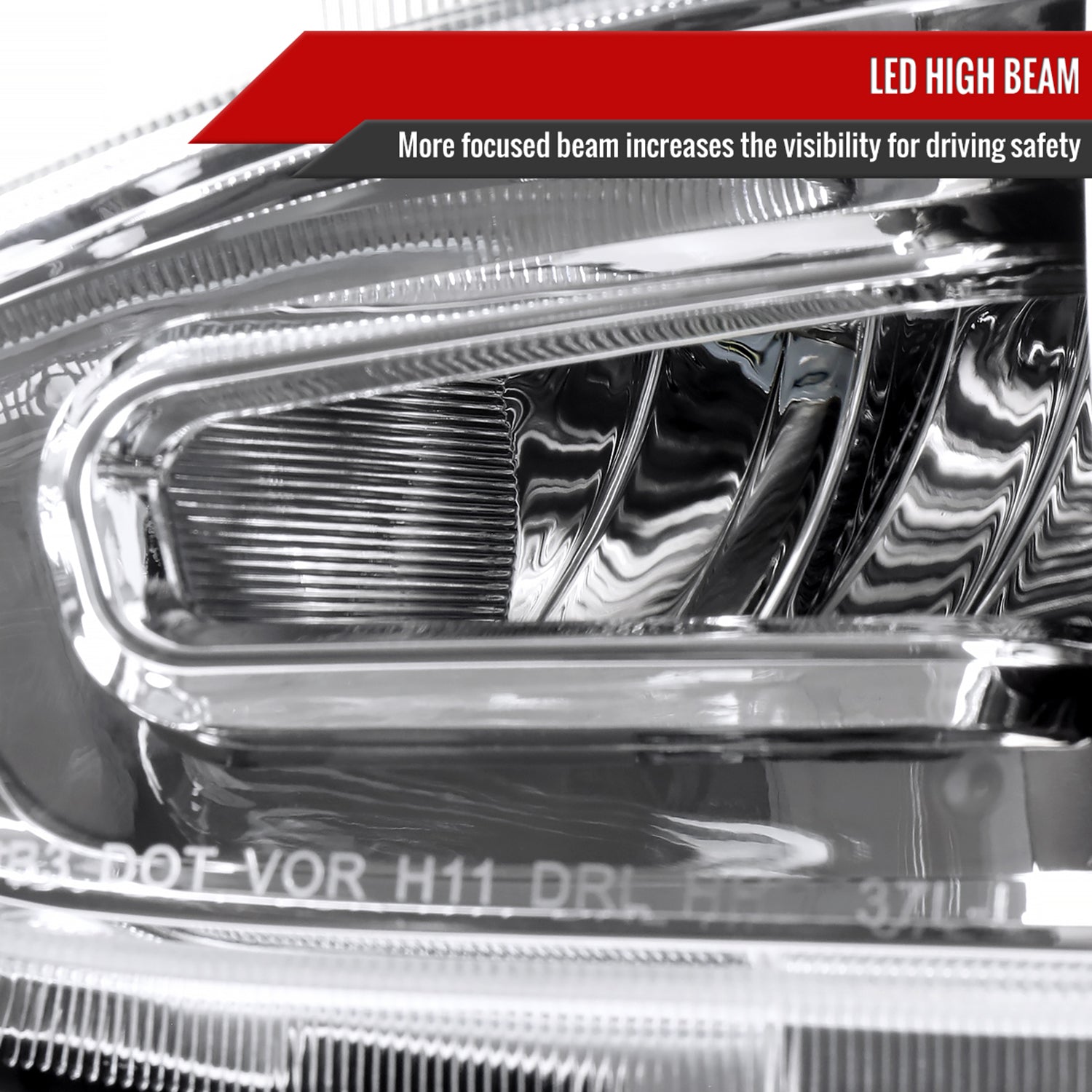 2016-2021 Honda Civic Projector Headlights LED Sequential Turn Signal Chrome