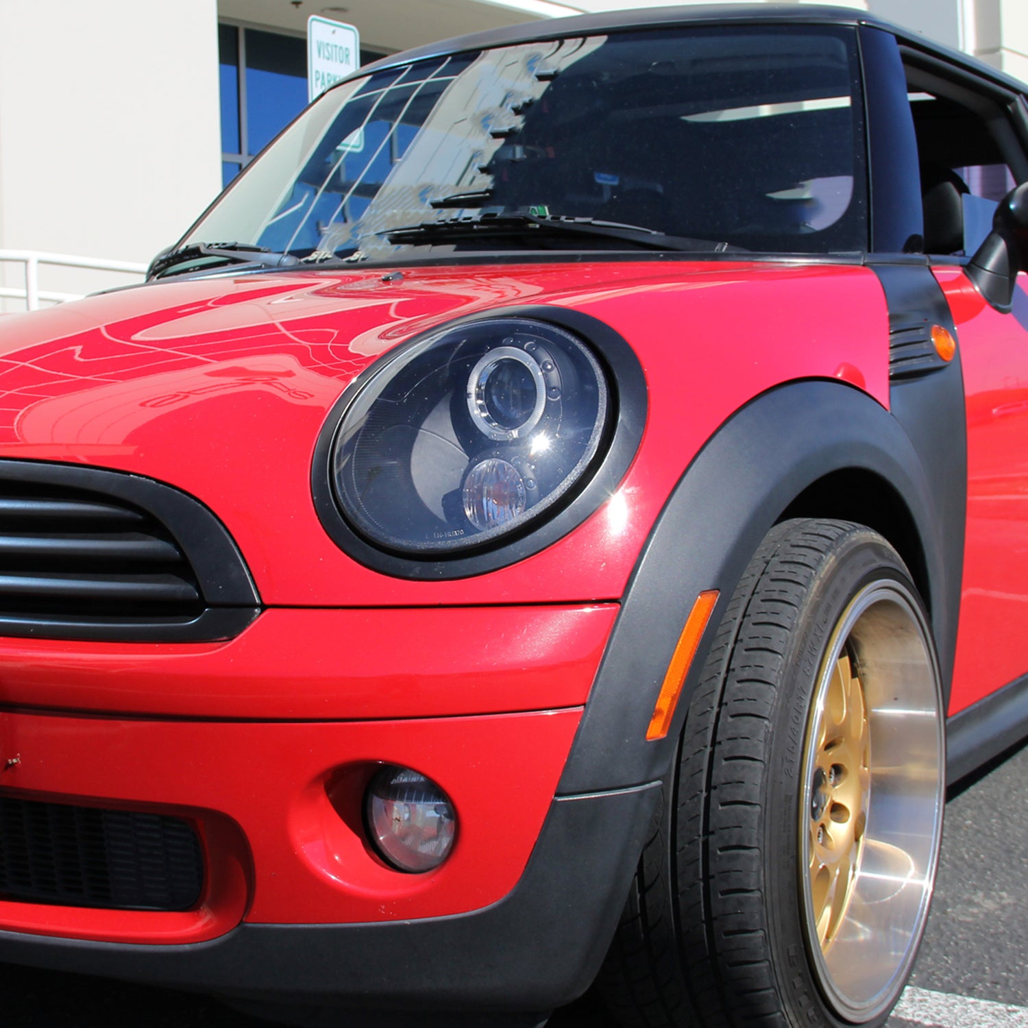 2007-2015 Mini Cooper R55 R56 R57 R58 R59 Single Halo Headlights Black