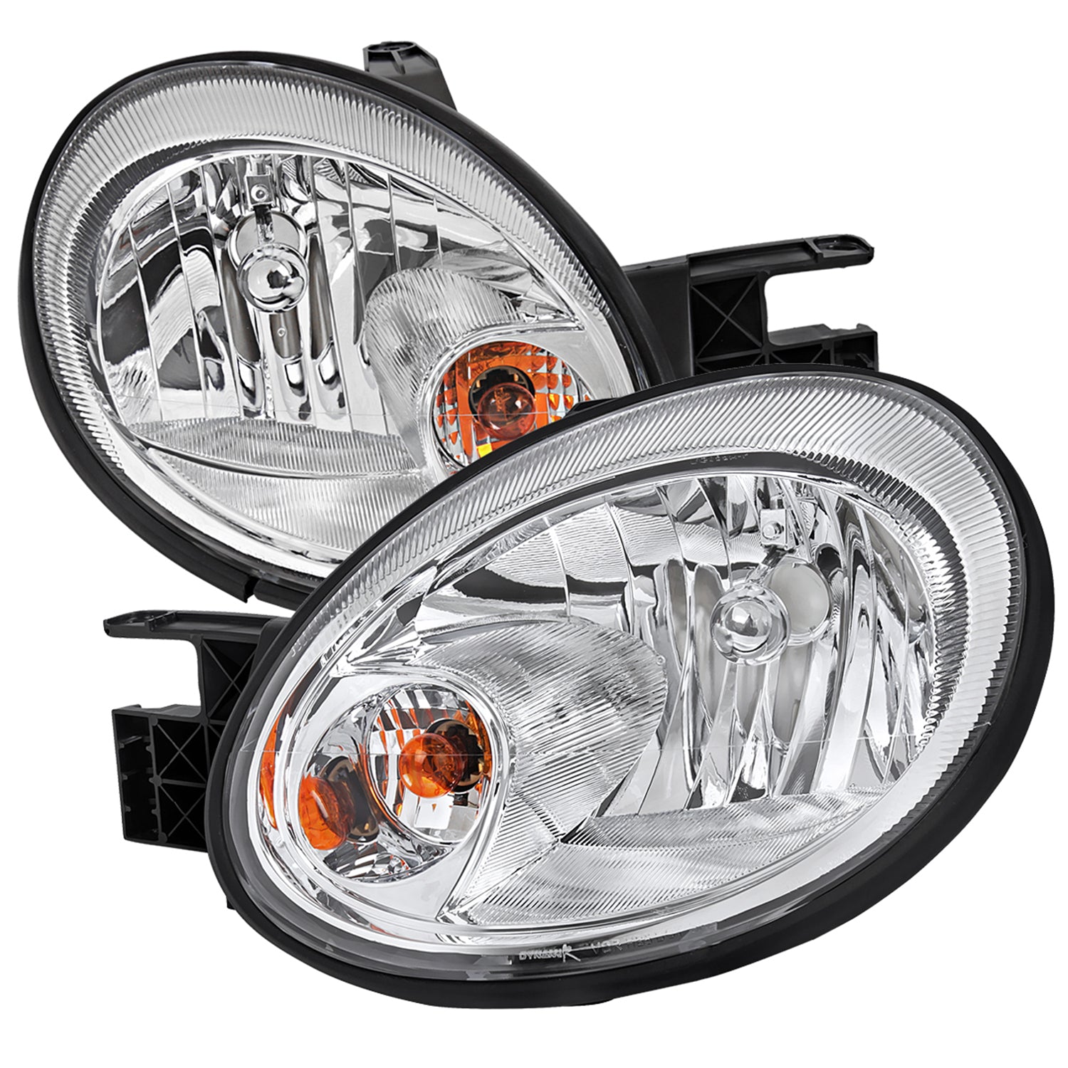 2003-2005 Dodge Neon Factory Style Headlights Chrome Housing/Clear Lens