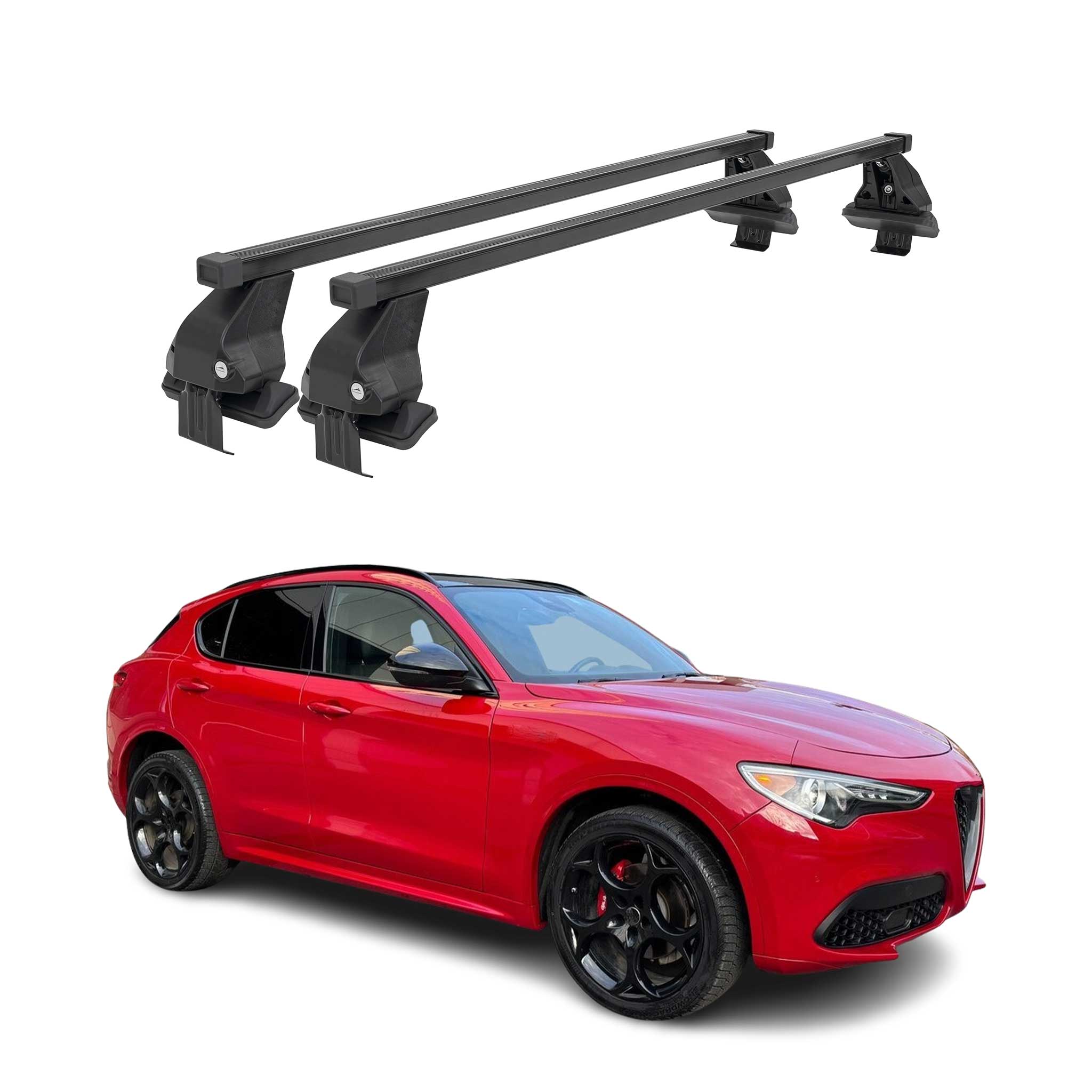 2017-2026 Alfa Romeo Stelvio Roof Rack Cross Bars Luggage Carrier 2 Pcs